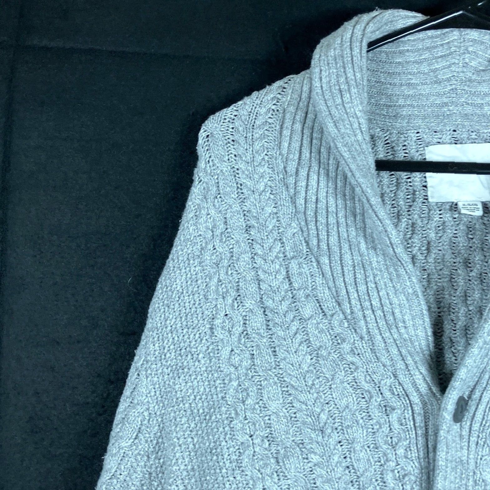Vintage American Eagle Sweater Gray Button Front Shawl Knit Cotton Blend XL Mens Cardigan Casual Winter Fall Spring 3-Button IGW Size US XL / EU 56 / 4 - 4 Thumbnail