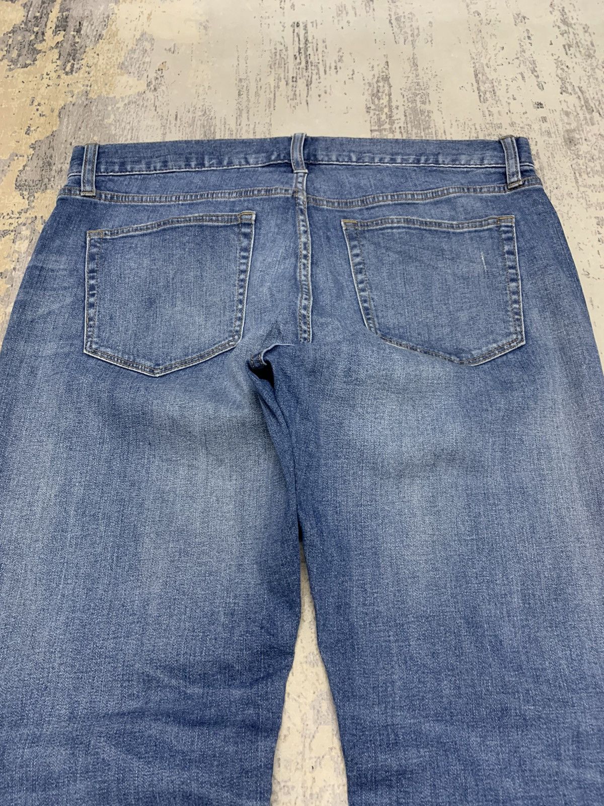 Japanese Brand Uniqlo Archive Style Distressed Slim Fit Denim Pants Size US 35 - 14 Thumbnail