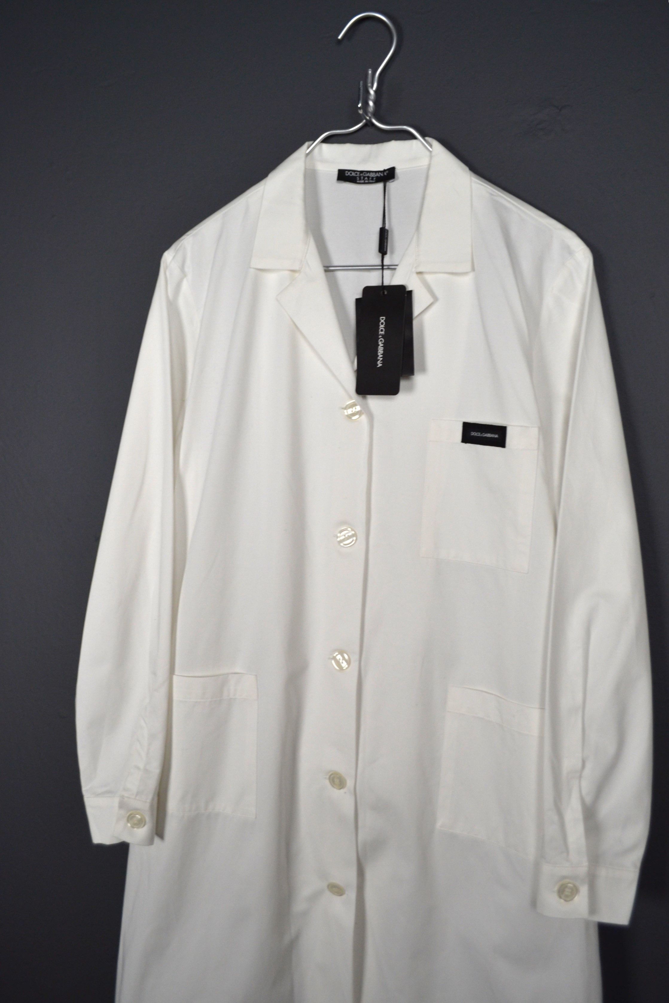 Dolce & Gabbana Dolce & Gabbana Lab Coat White Cotton Jacket Staff 48 M Size Size M / US 6-8 / IT 42-44 - 3 Thumbnail