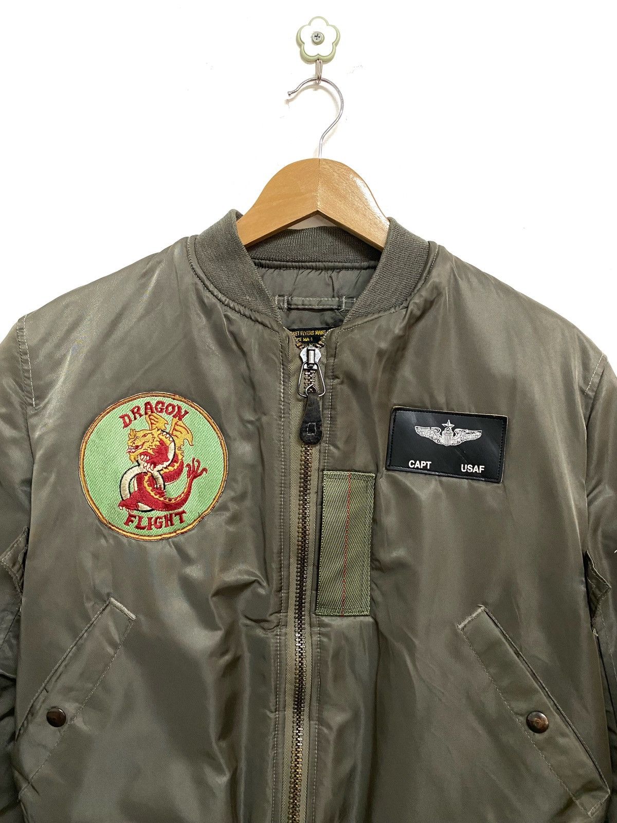 Avirex Ma 1 - Vtg Avirex MA-1 Dragon Flight Bomber Jacket USAF Size US S / EU 44-46 / 1 - 2 Thumbnail
