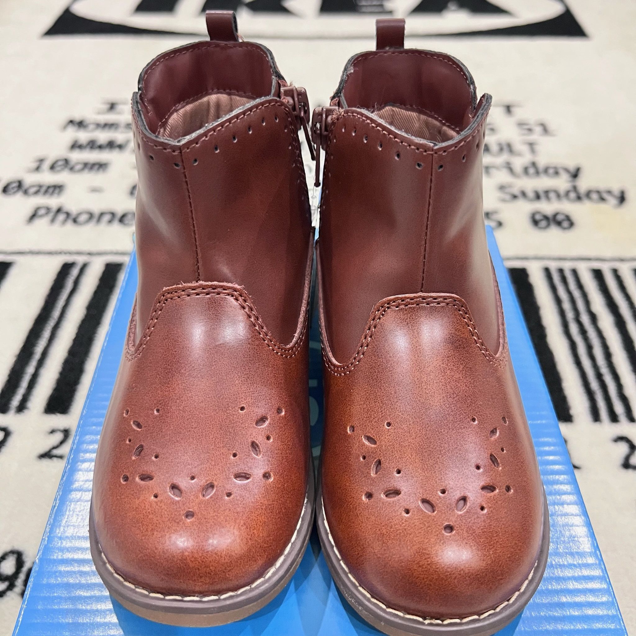 Other Stride Rite Stella Leather Boots Slip On Side Zipper - Cedar Size US 5 / EU 37 - 5 Thumbnail