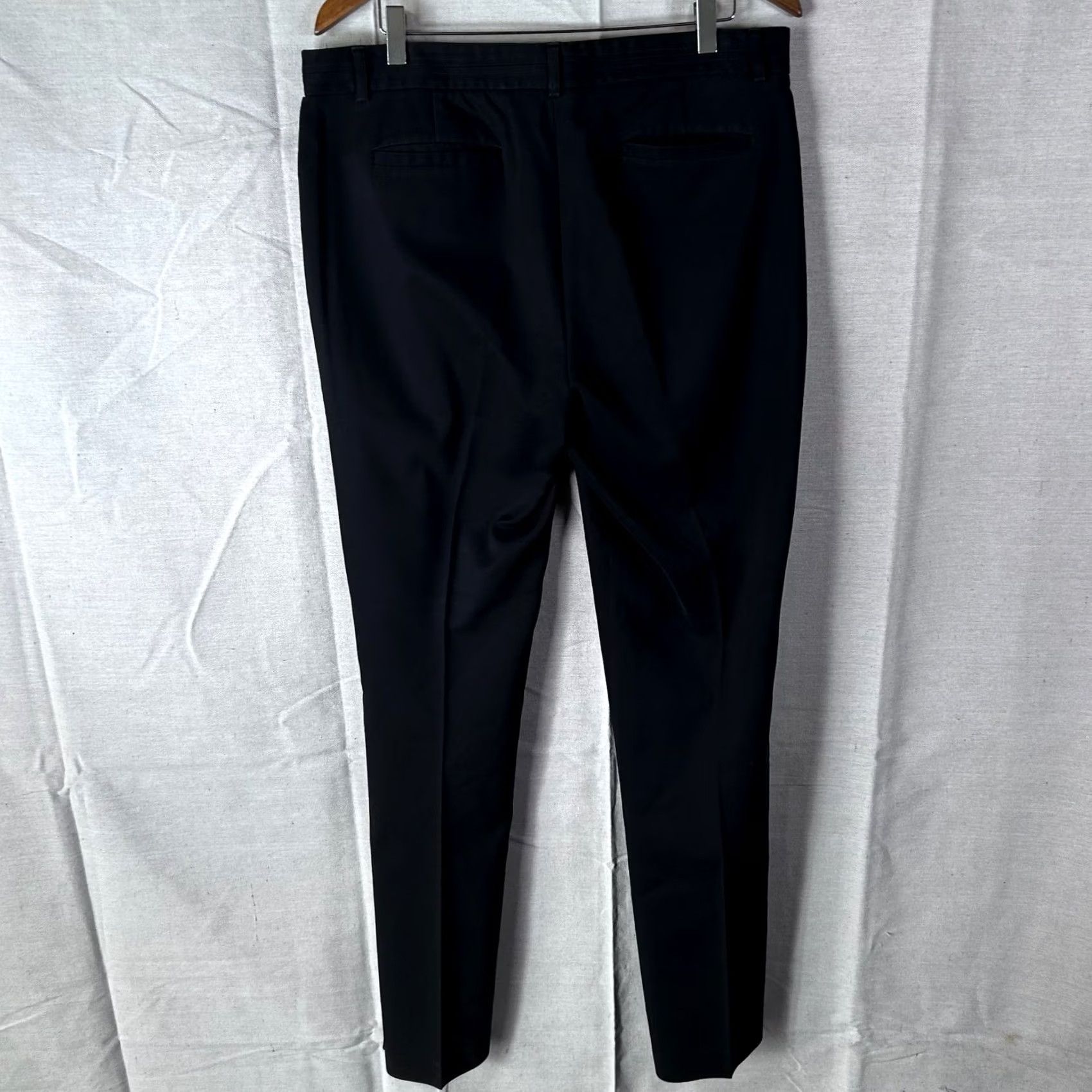 Karl Lagerfeld Karl Lagerfeld Paris Womens Black Dress Pants Trousers 10 Tall Classic Flat Front Pockets Logo Straight Leg Dress Pants Womens Great for Workwear Size 32" / US 10 / IT 46 - 3 Thumbnail