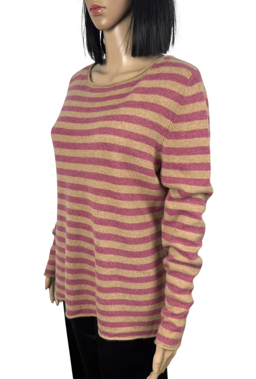 Other Marie Lund Pure Cashmere Striped Jumper size XXL Size XXL / US 16-18 / IT 52-54 - 4 Thumbnail