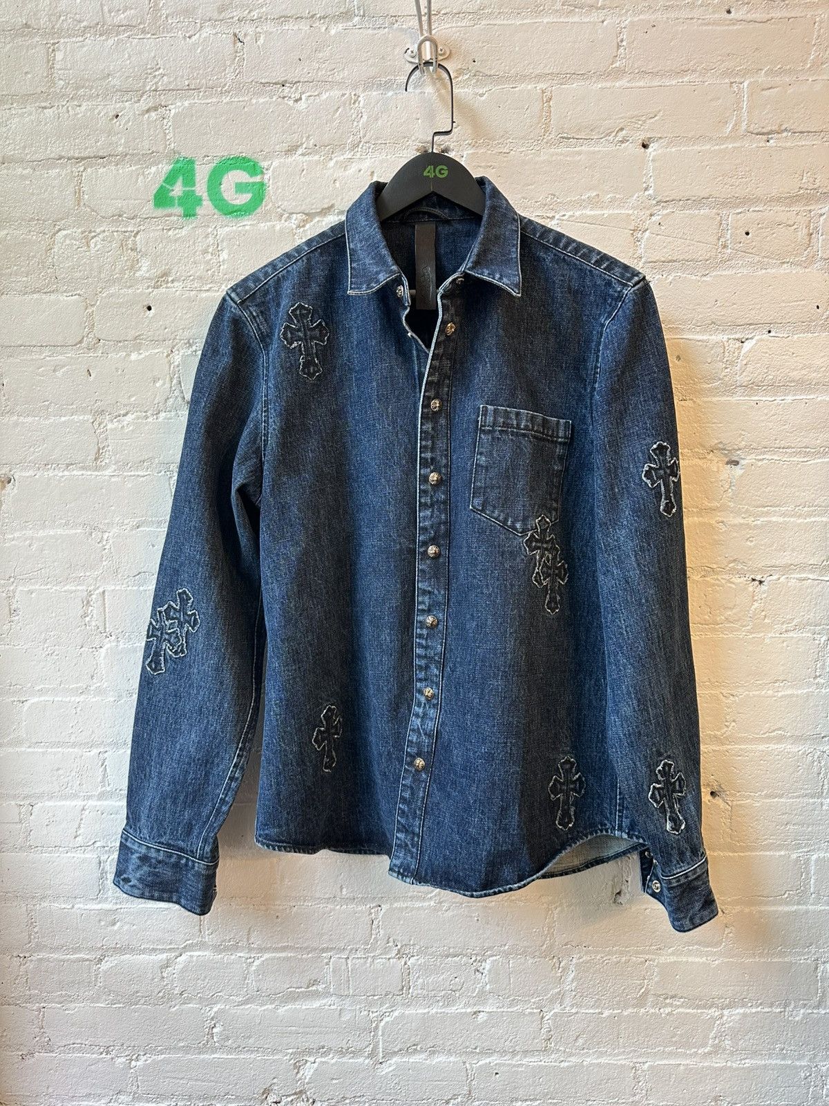 Chrome Hearts CHROME HEARTS DENIM PATCH WORK DOG JACKET Size US L / EU 52-54 / 3 - 1 Thumbnail