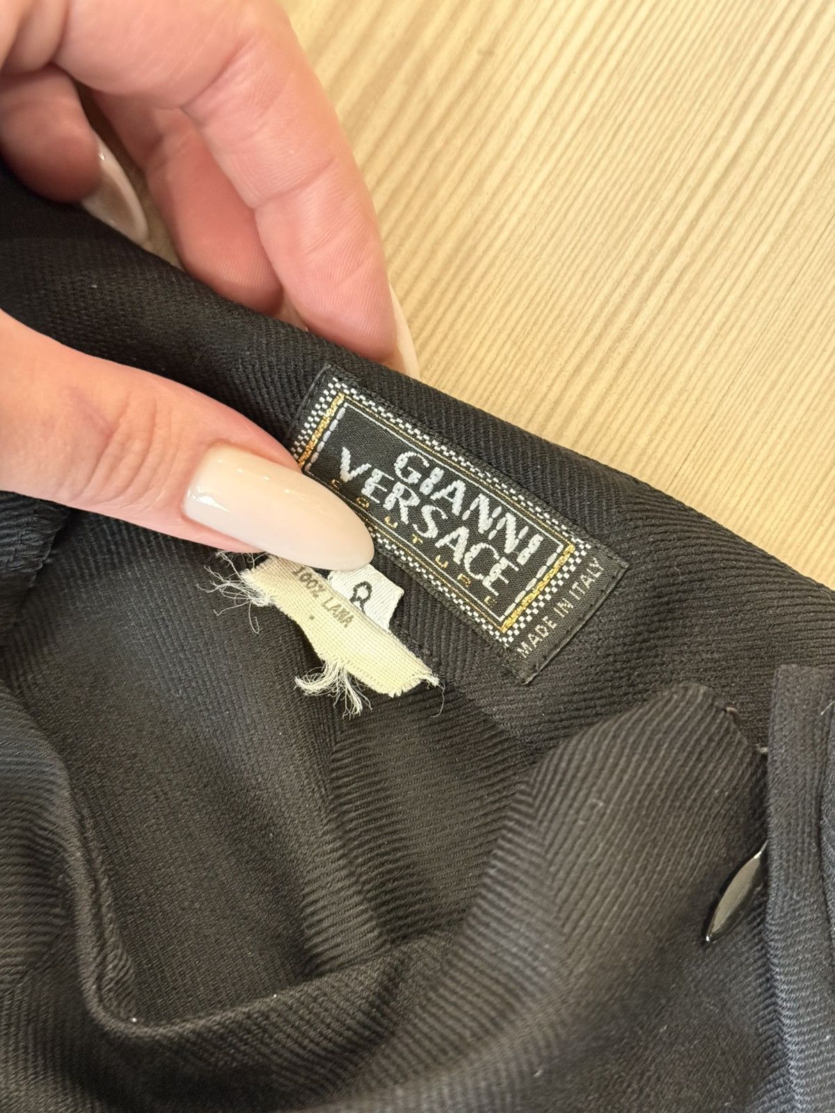 Versace 90s Gianni Versace Couture Jacquard Double Side-Zip Pants Size 29" - 3 Thumbnail