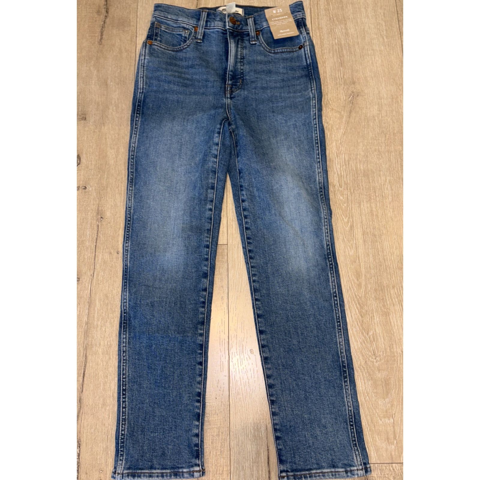Madewell Madewell Stovepipe Jeans in Medium Wash Skinny Regular Size 25 Blue 27in Inseam 5-Pocket Denim Womens NWT Size 42" / US 20 - 7 Thumbnail