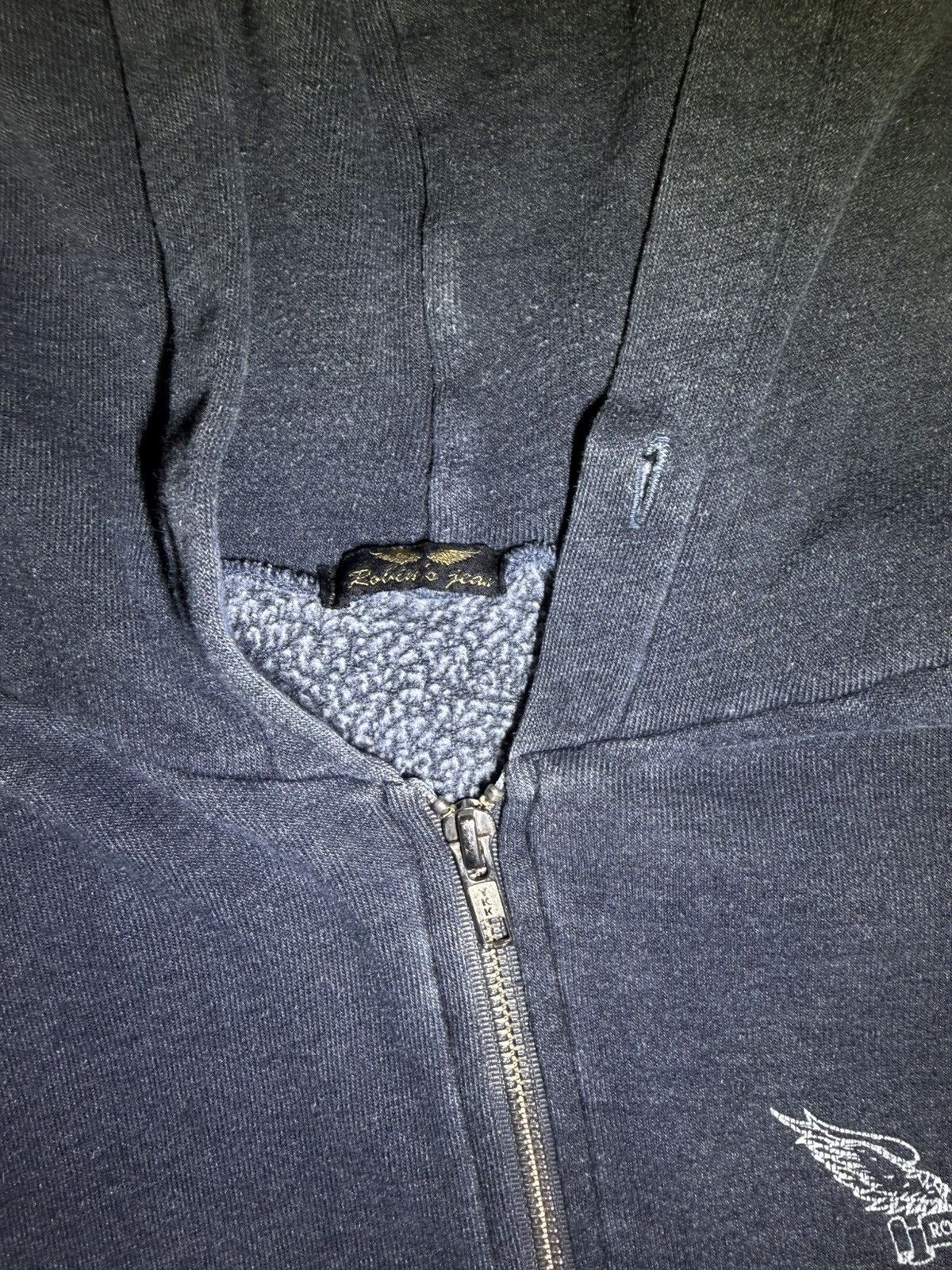 Robins Jeans Men's Robins Jean Zip Up Hoodie XL Navy Sweatshirt Full Zip Size US XL / EU 56 / 4 - 6 Thumbnail