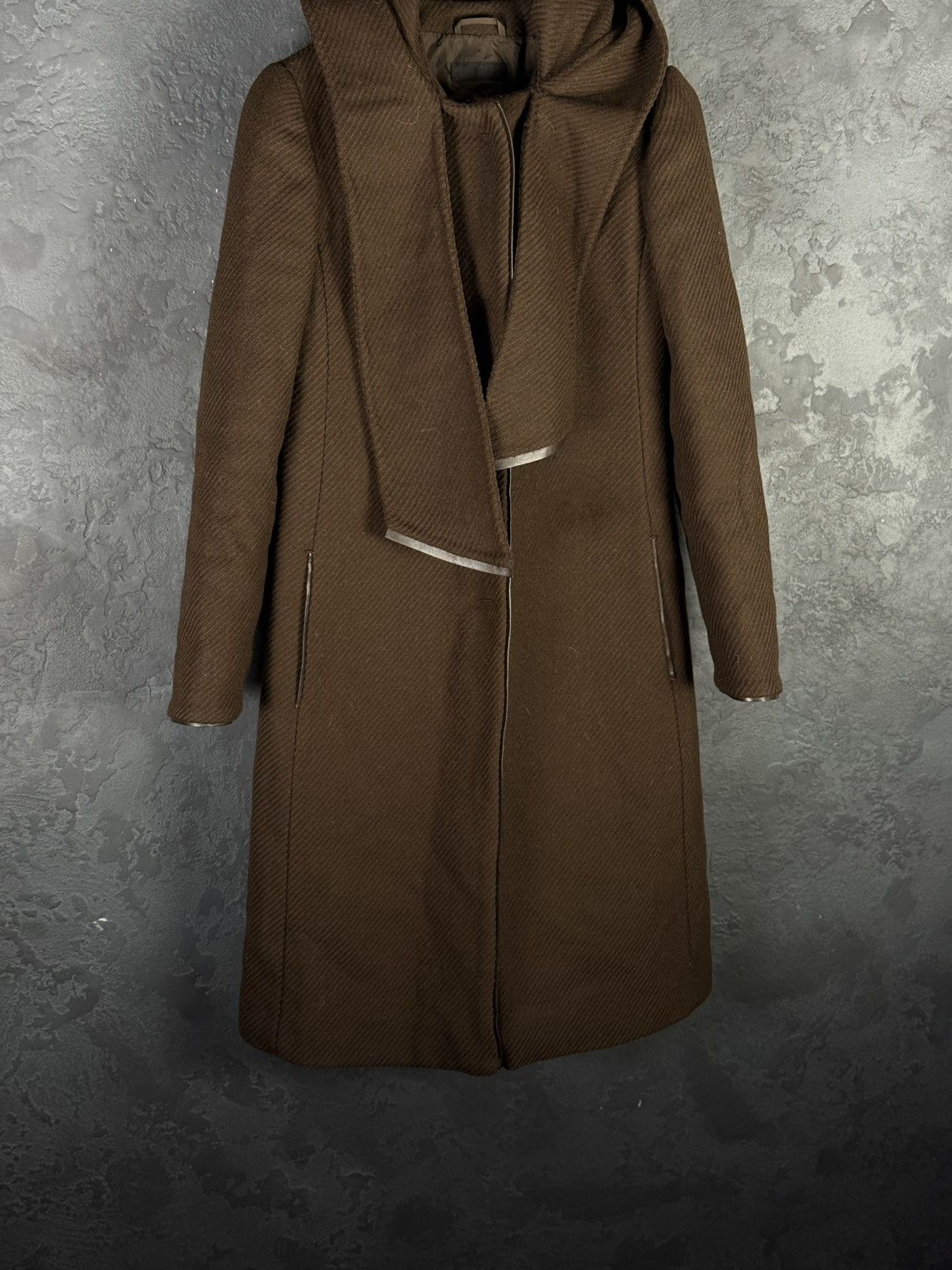 Prada Prada Women’s Hooded Brown Wool Long Coat Size S Size S / US 4 / IT 40 - 8 Thumbnail