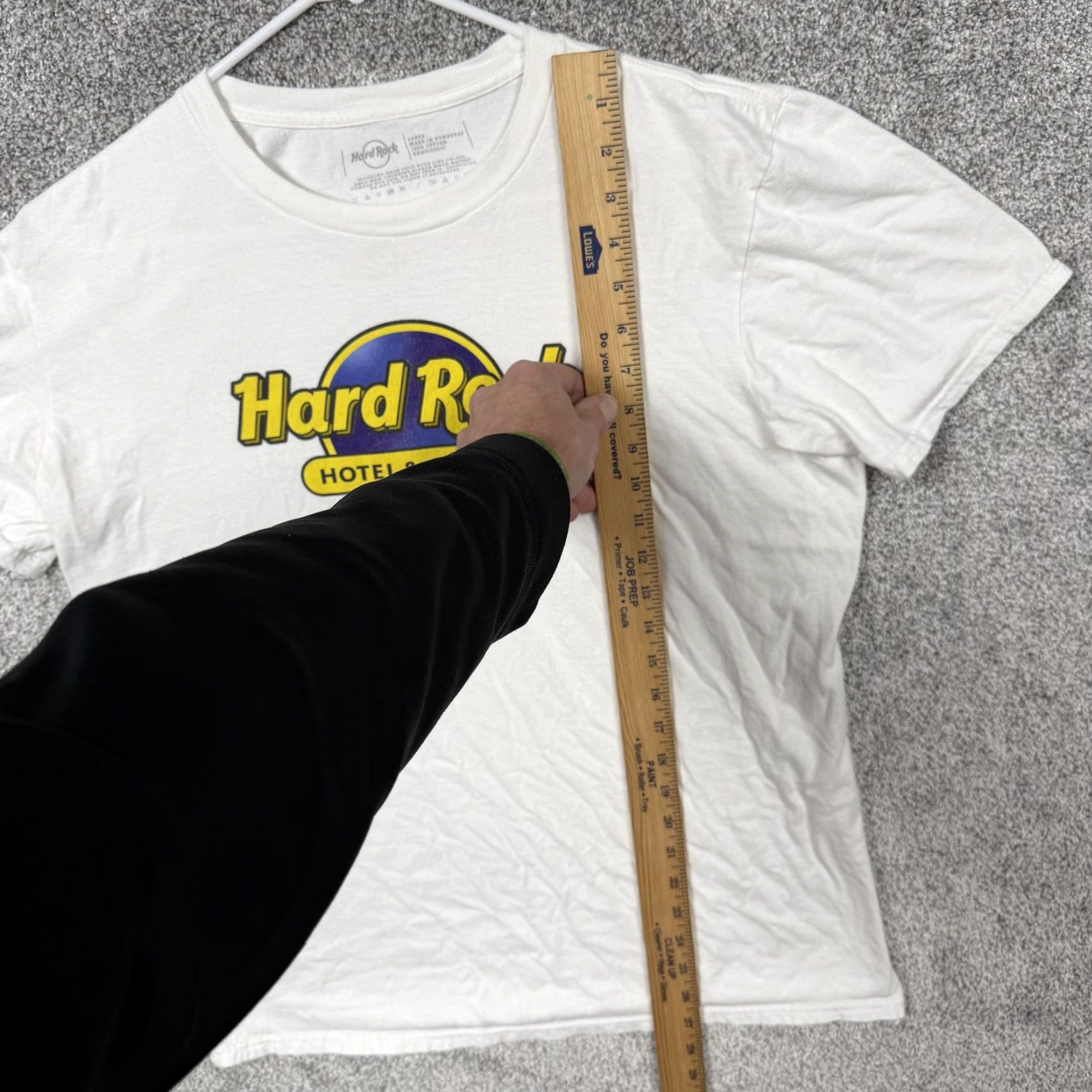 Hard Rock Cafe Hard Rock Shirt Mens Large White Atlantic City Hotel Casino Graphic Souvenir Tee Size US L / EU 52-54 / 3 - 2 Thumbnail