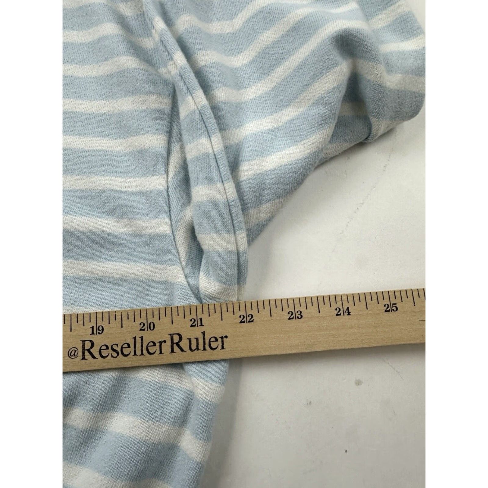 Levi's Levi’s Sweatshirt Womens Medium Blue White Striped Ruffle Long Sleeve Pullover Size M / US 6-8 / IT 42-44 - 7 Thumbnail