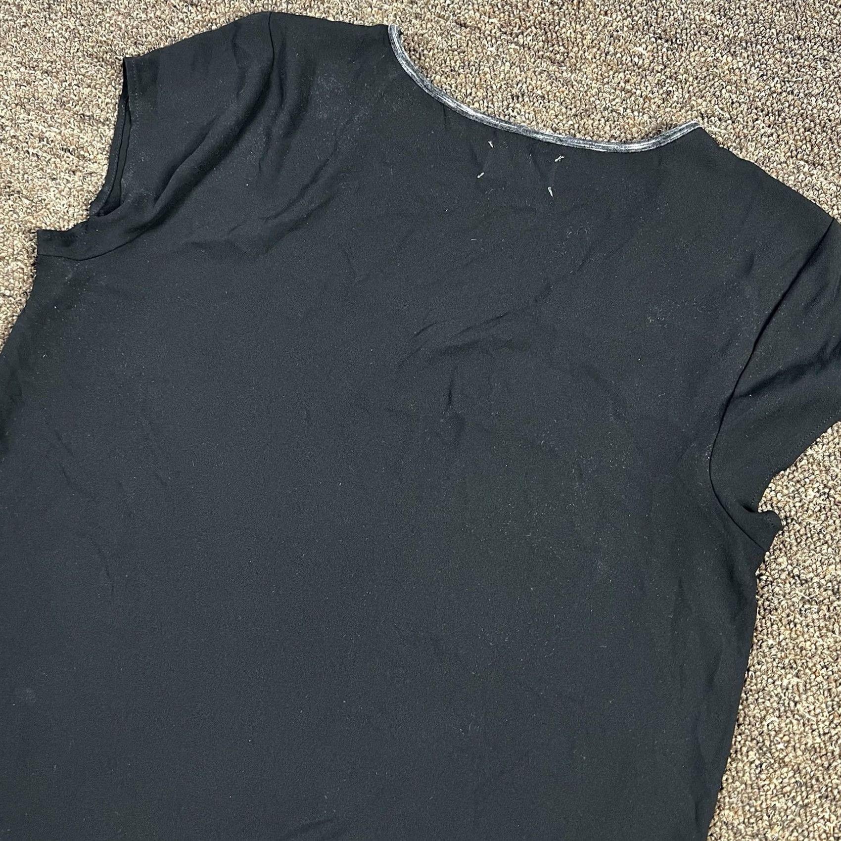 Lou & Grey Lou & Grey Black Blouse Shirt Women’s Medium Lightweight Stretch Fit Regular Size Black Shirt Womens Lou & Grey Size M / US 6-8 / IT 42-44 - 5 Thumbnail