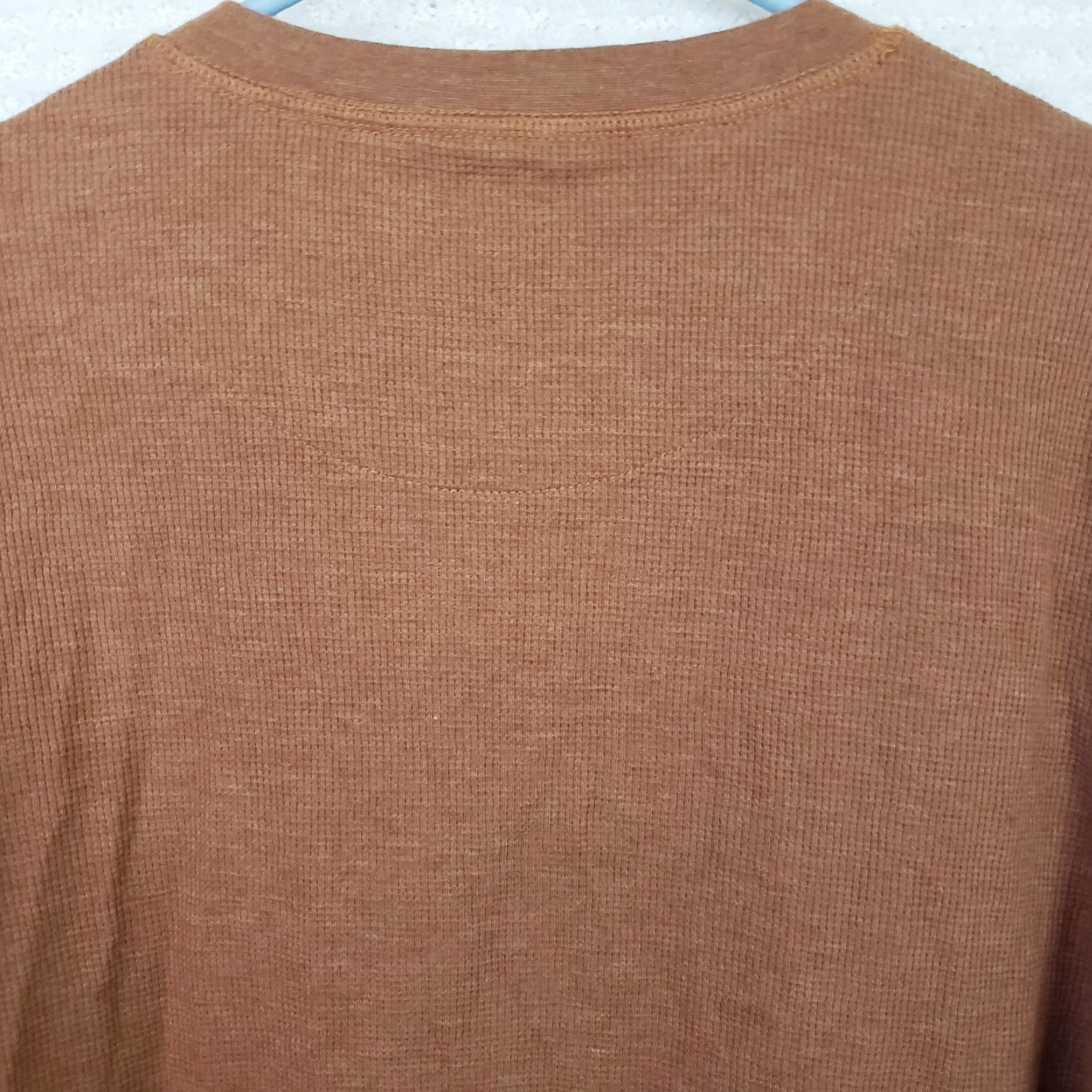 Vintage North River Outfitters Henley Shirt Men’s XL Brown Long Sleeve Button-Up Cotton Size US XL / EU 56 / 4 - 7 Thumbnail