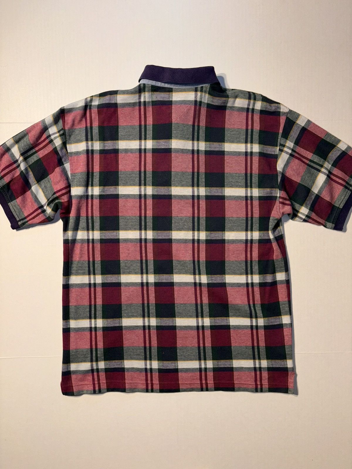 Tommy Hilfiger Vtg Tommy Hilfiger Red Plaid Polo Golf Button Up 90’s Large Size US L / EU 52-54 / 3 - 7 Thumbnail