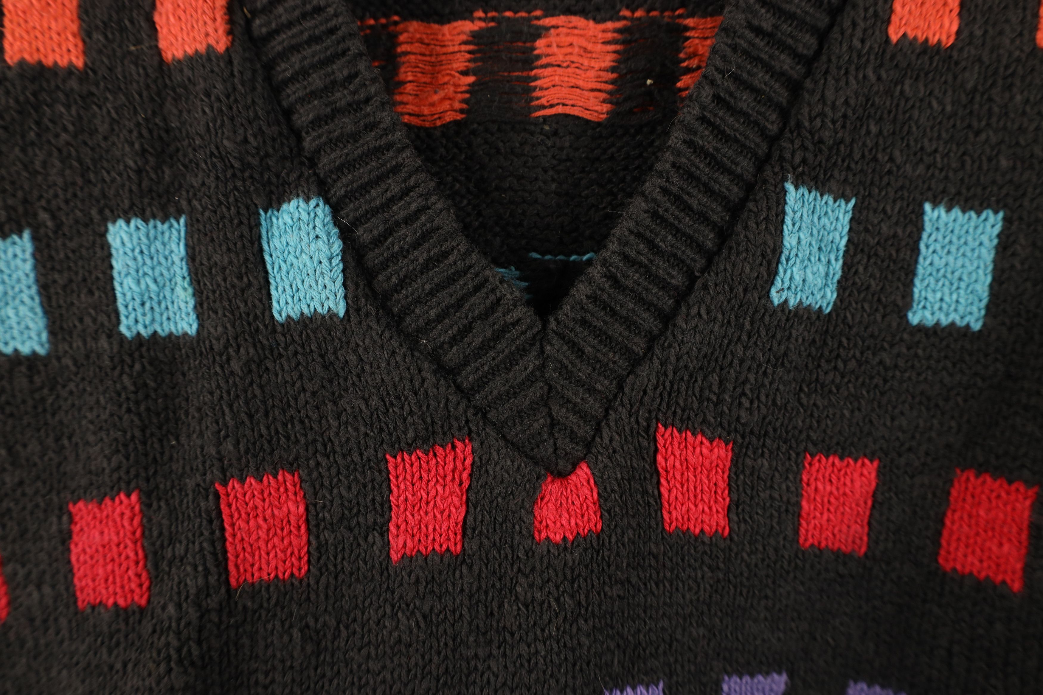 Vintage Vintage 90s Streetwear Checkered Short Sleeve Sweater US Size M / US 6-8 / IT 42-44 - 5 Thumbnail