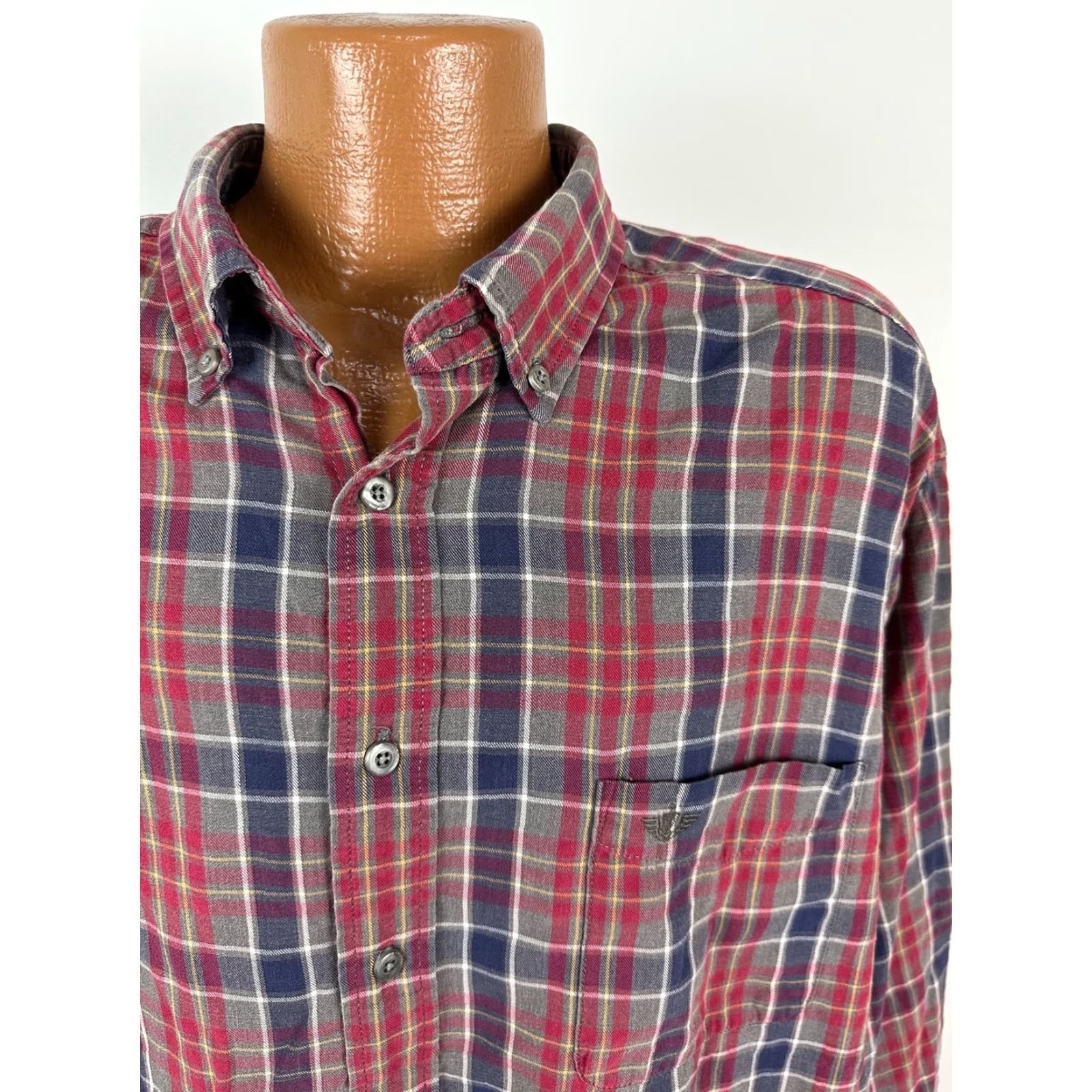Dockers VINTAGE Dockers Button-Down Shirt Men's 2XL Tall Plaid Gray 90s Casual Outdoor Size US XXL / EU 58 / 5 - 2 Thumbnail