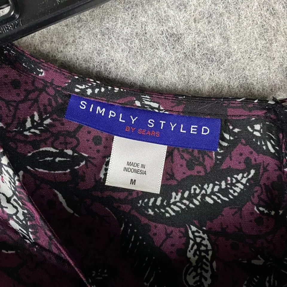 Other Simply Styled Blouse Medium Women's Long Sleeve Floral M Size M / US 6-8 / IT 42-44 - 3 Thumbnail
