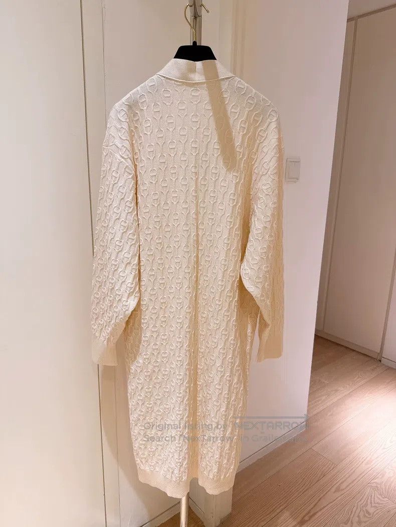 Hermes Hermes Pig Nose Button Jacquard Knit Long Cardigan Size XS / US 0-2 / IT 36-38 - 2 Thumbnail