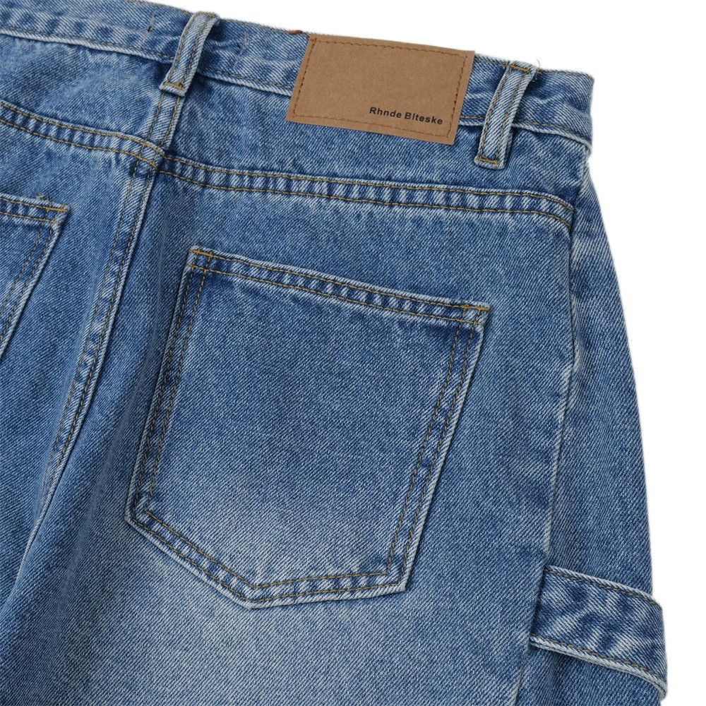 Jean Men's high street washed distressed wide-leg scimitar jeans Size US 34 / EU 50 - 6 Thumbnail