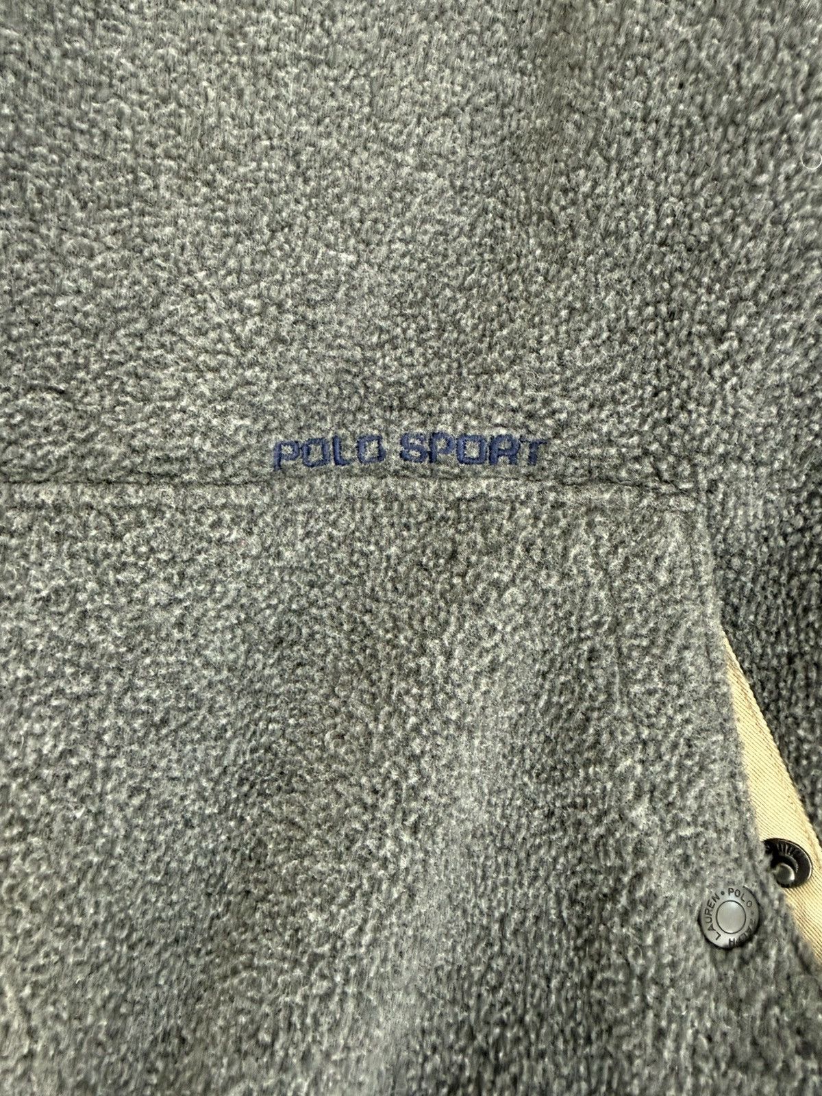 Polo Ralph Lauren Vintage Polo Sport Fleece Jacket USA Made Gray Size US L / EU 52-54 / 3 - 3 Thumbnail