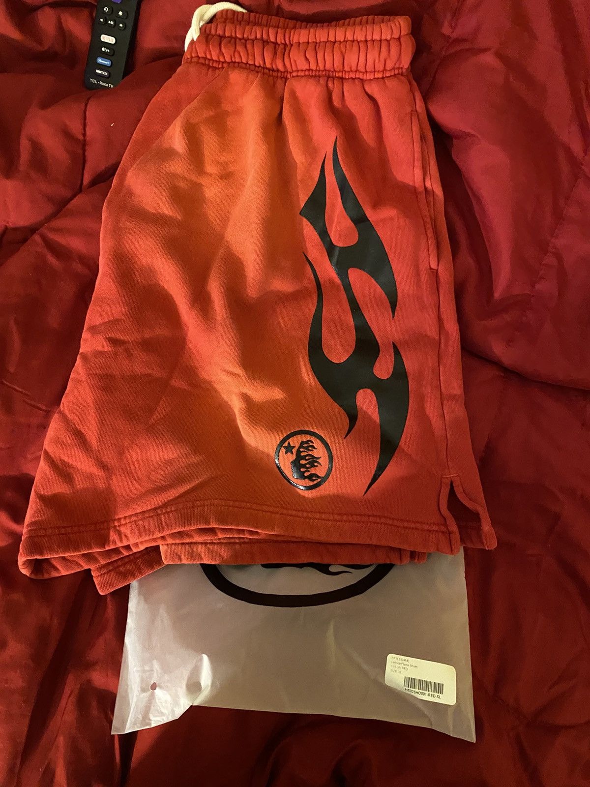 HELLSTAR Hellstar flame shorts red XL | Grailed