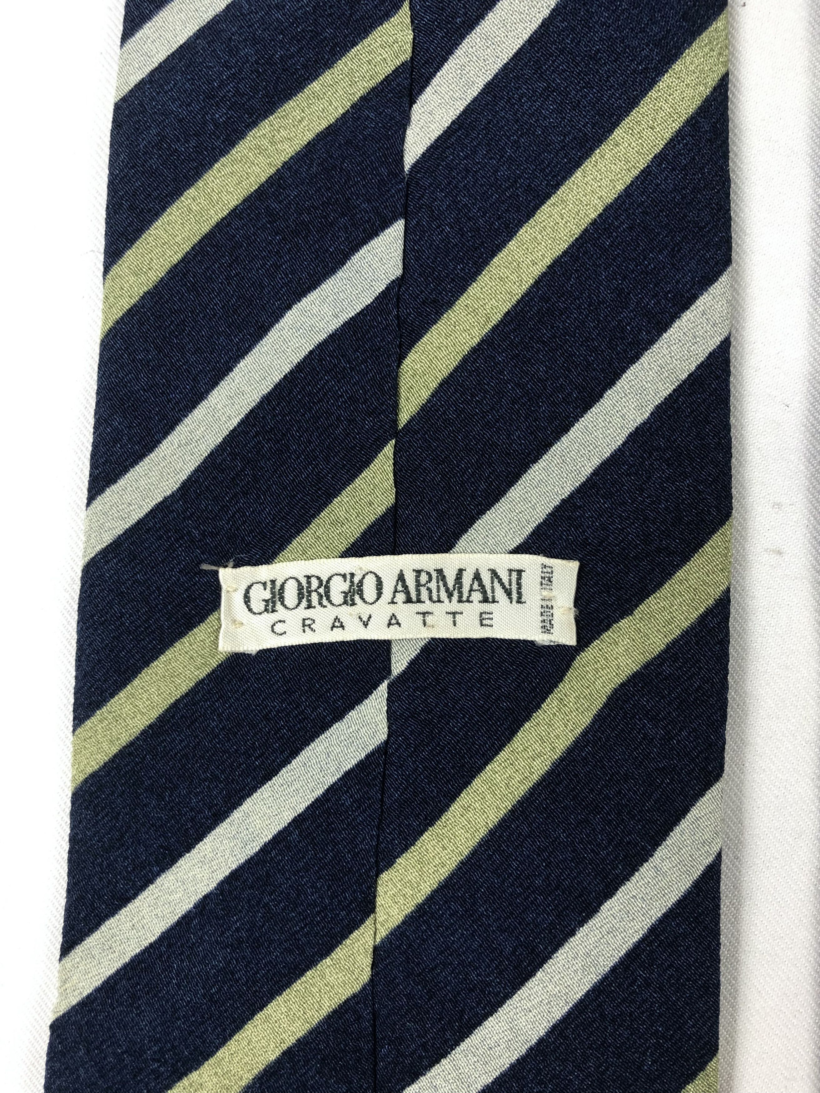 Giorgio Armani Rare Giorgio Armani Cravatte Stripes Silk Tie Made in Italy Size ONE SIZE - 7 Thumbnail