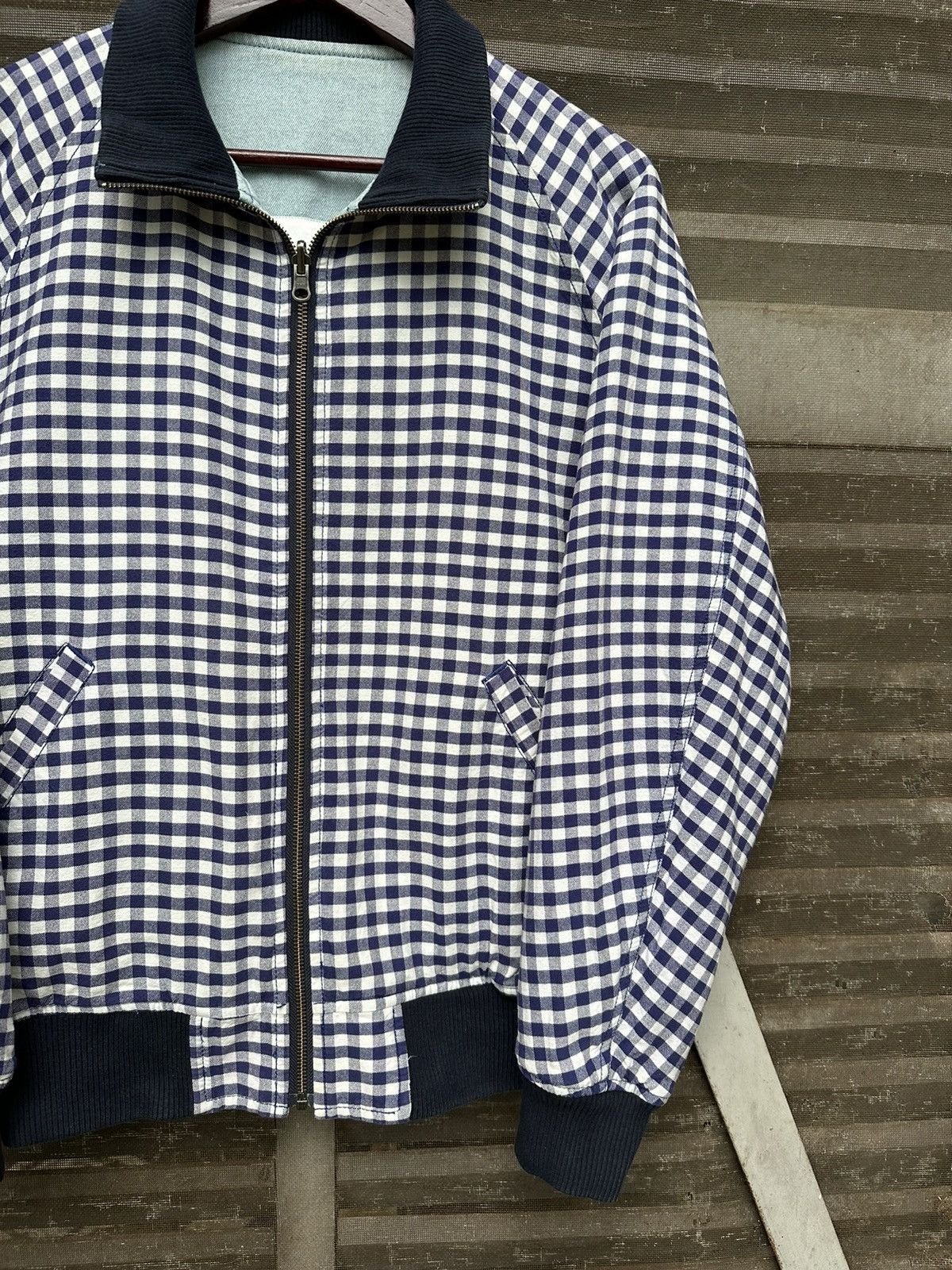 Japanese Brand 👹Rodeo Crowns Checked Reversible Bomber Jacket Size US M / EU 48-50 / 2 - 7 Thumbnail