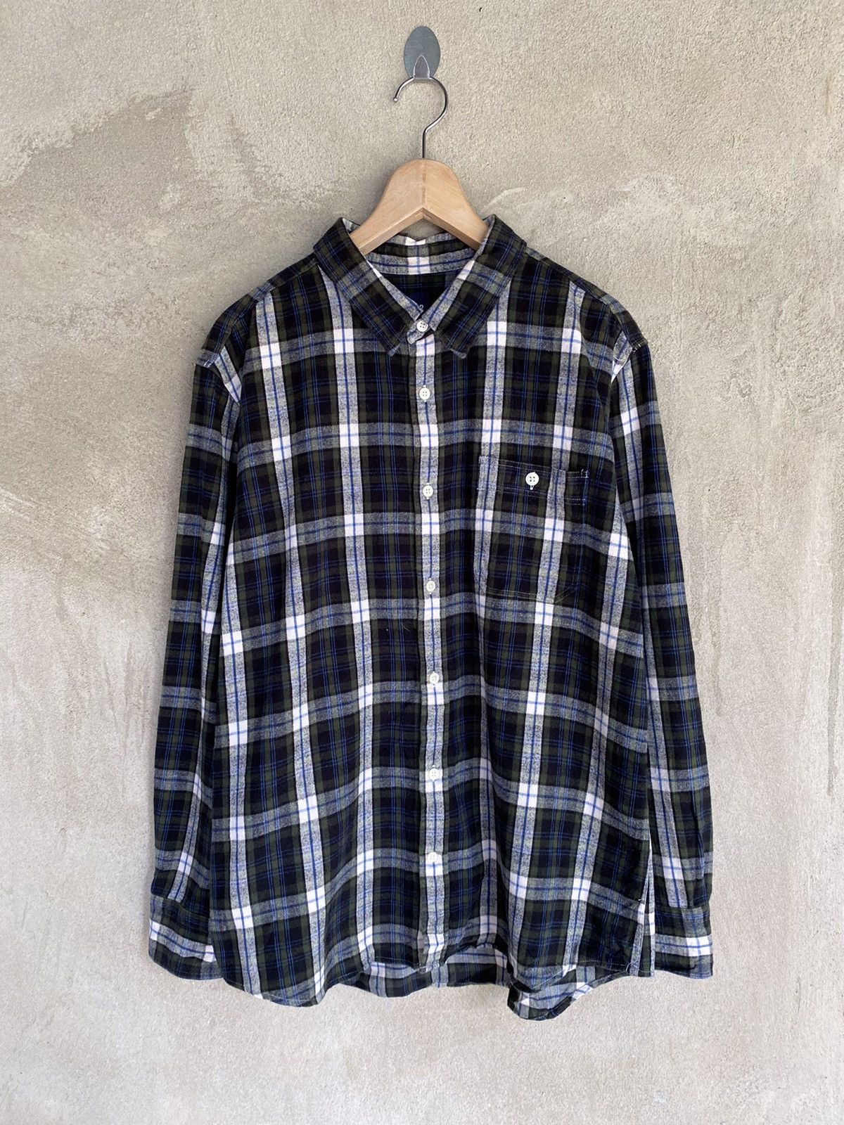 Flannel Vintage Gap Plaid Tartan Flannel Shirt Button Up Size US L / EU 52-54 / 3 - 2 Thumbnail