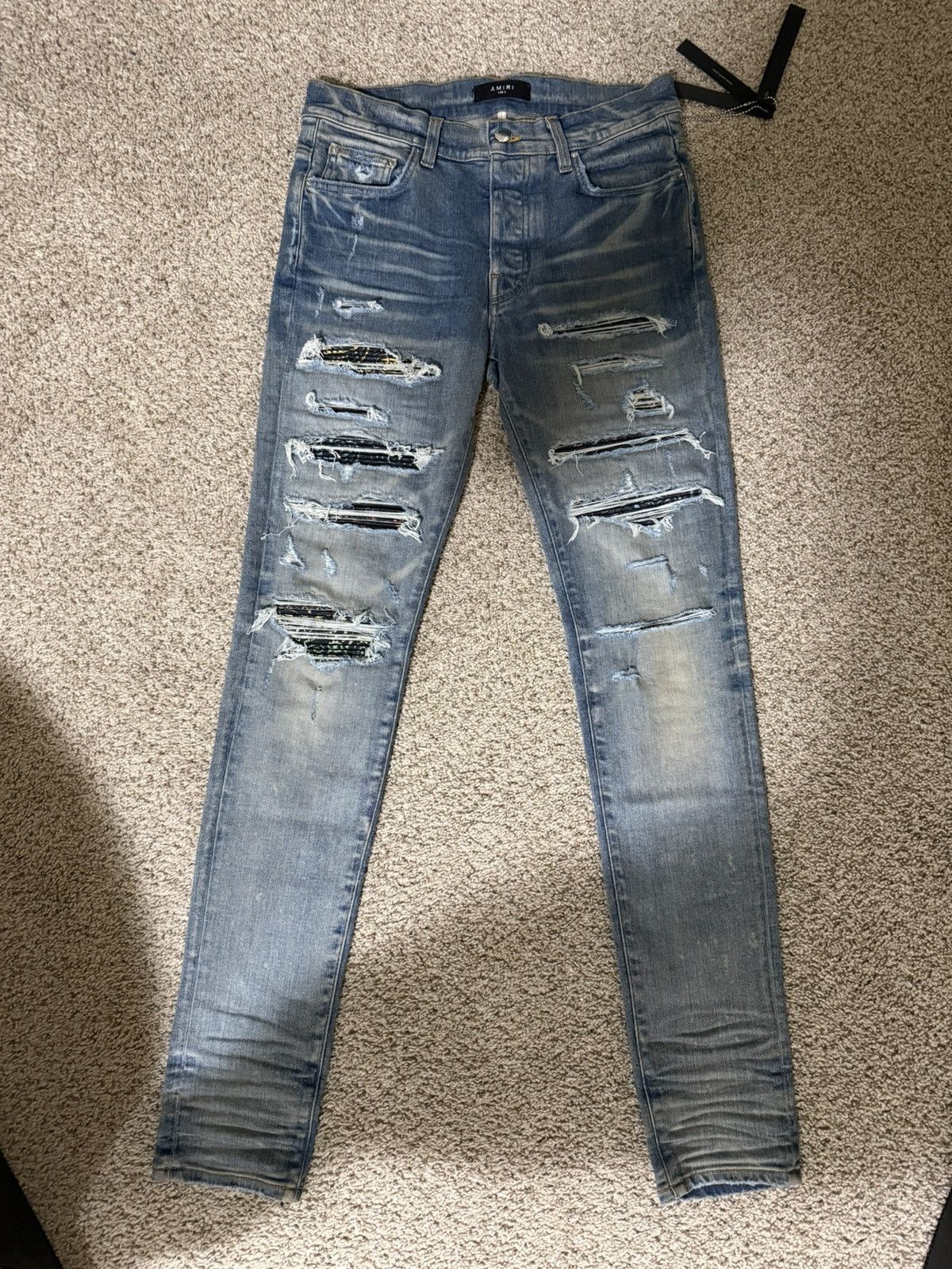 Amiri Amiri Rainbow Paisley Thrasher Jeans Size US 31 - 1 Thumbnail