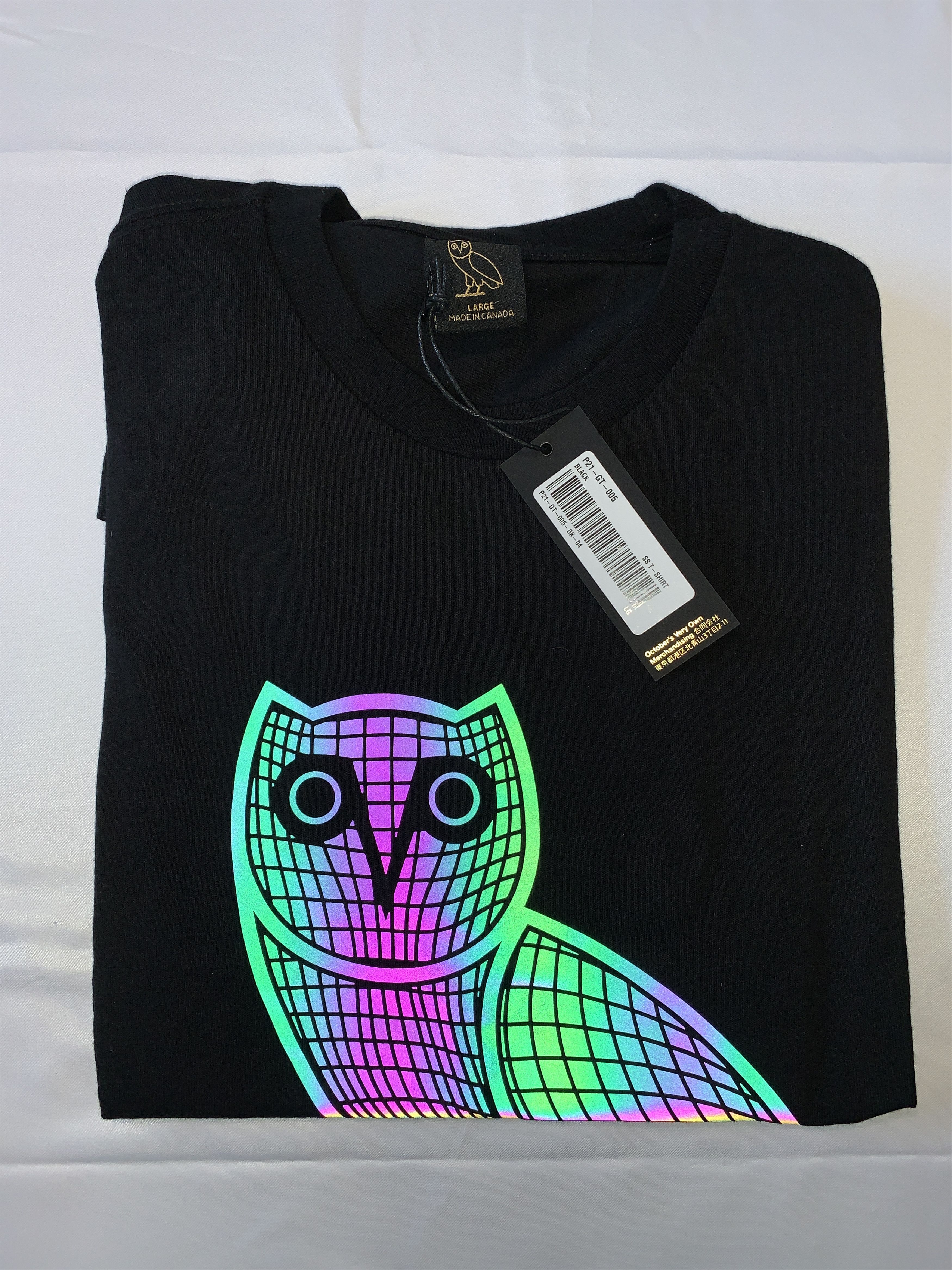 Drake *RARE* OVO Iridescent Grid OG Owl T-shirt Size US L / EU 52-54 / 3 - 2 Thumbnail