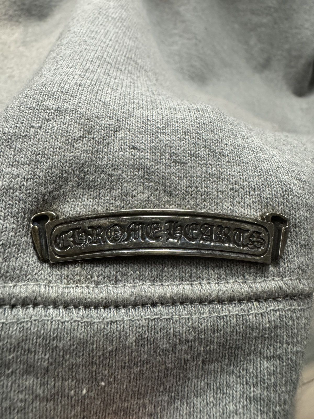 Chrome Hearts Chrome Hearts Grey Cross patch Hoodie with silver studs Size L / US 10 / IT 46 - 6 Thumbnail