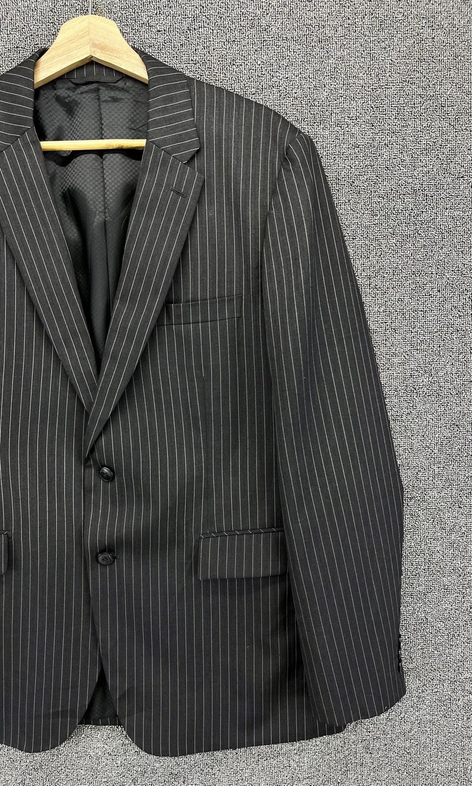Issey Miyake Issey Miyake Tete Homme Black Wool Blazers Coats Jacket Size US XL / EU 56 / 4 - 4 Thumbnail
