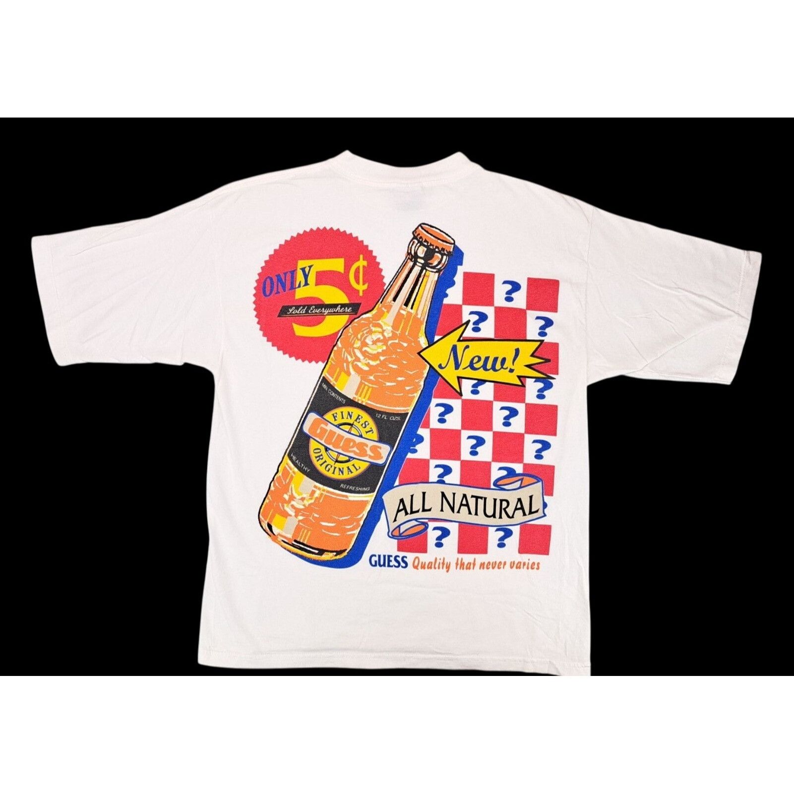 Guess Vintage Guess Originals Graphic T-Shirt Orange Soda Bottle Size US L / EU 52-54 / 3 - 1 Thumbnail