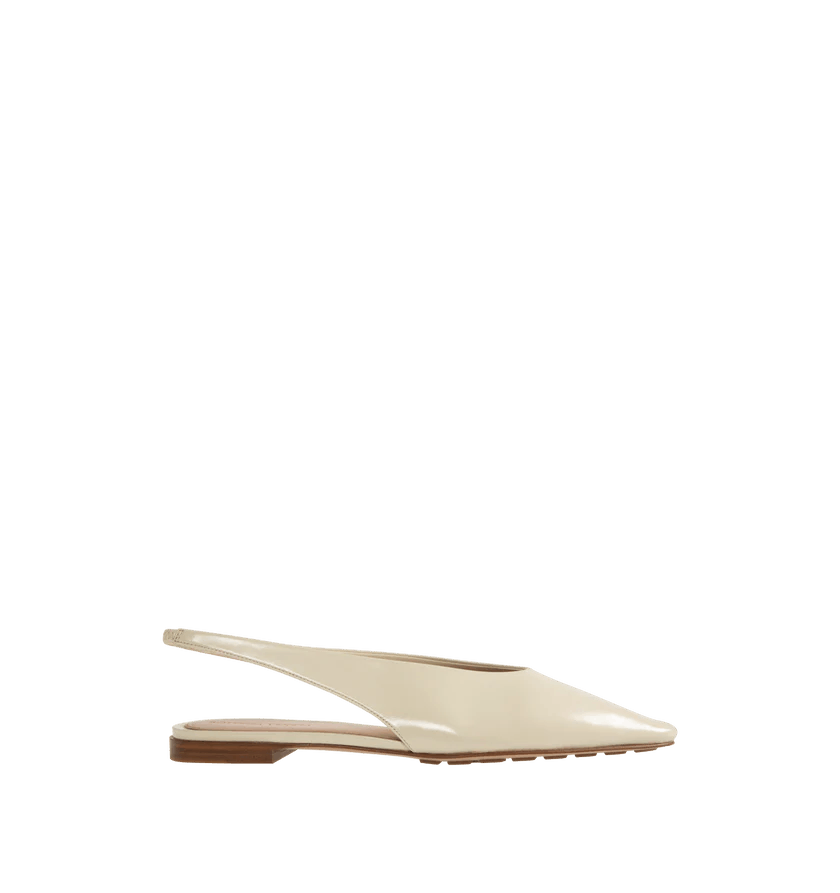 Bottega Veneta o1h1sh10526 Sofia Slingback Ballerina in Sea Salt/Off White Size US 6.5 / IT 36.5 - 1 Thumbnail