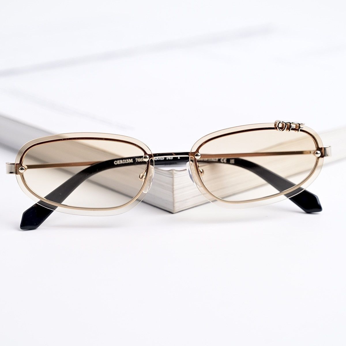 Off-White OFF WHITE MIAMI GOLD GRADIENT BROWN SUNGLASSES Size ONE SIZE - 11 Thumbnail