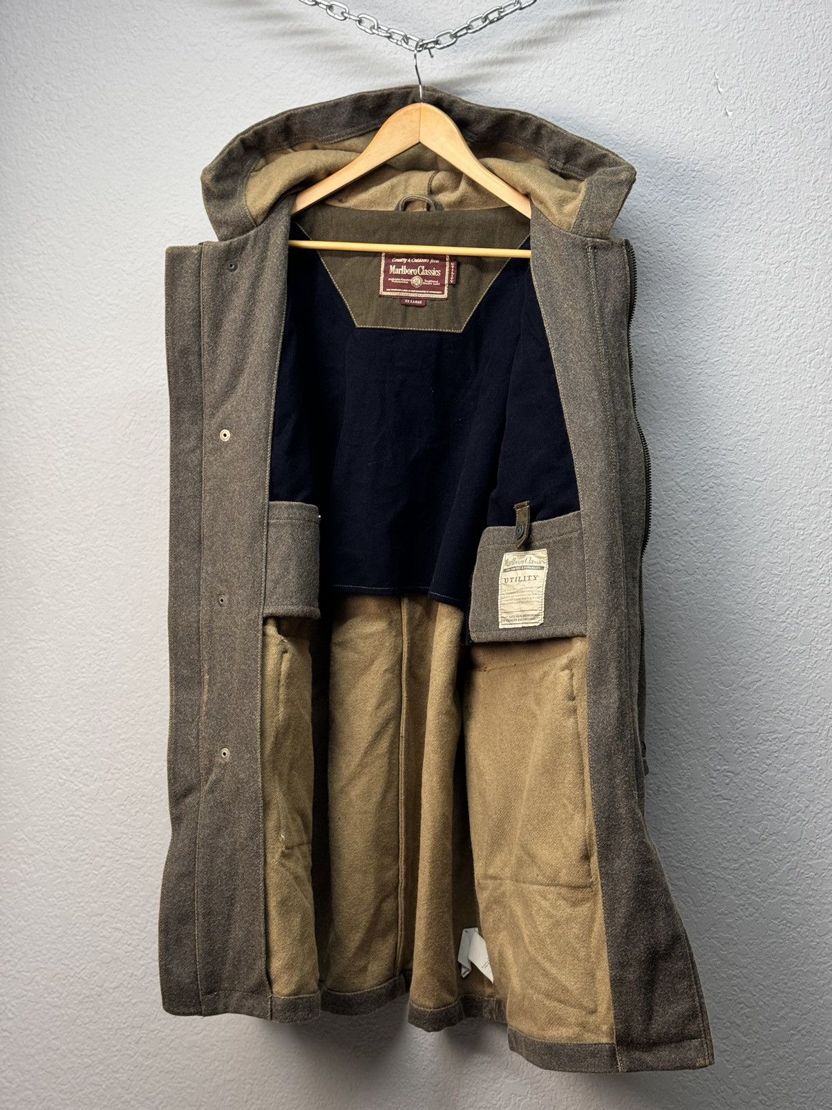 Marlboro Vintage Marlboro Classics Brown Jacket Made Italy Coat Size US XL / EU 56 / 4 - 17 Thumbnail