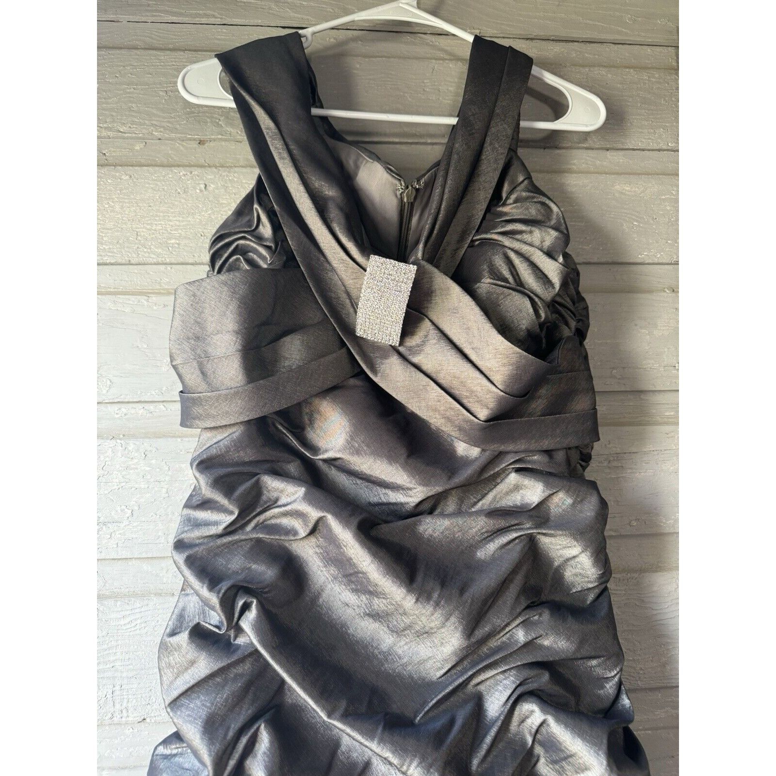Other David’s Bridal Dress Satin Cachet Dress Formal Wedding Cockt Size XL / US 12-14 / IT 48-50 - 3 Thumbnail