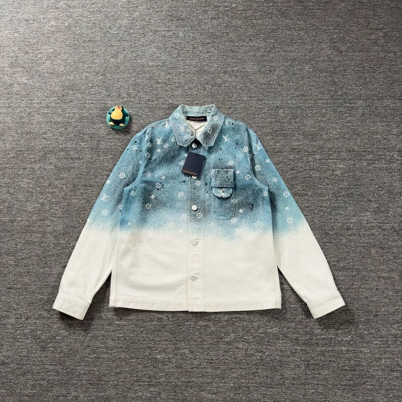 Louis Vuitton Louis Vuitton Blue starry sky splashes ink on denim shirt 2 Size US M / EU 48-50 / 2 - 1 Thumbnail