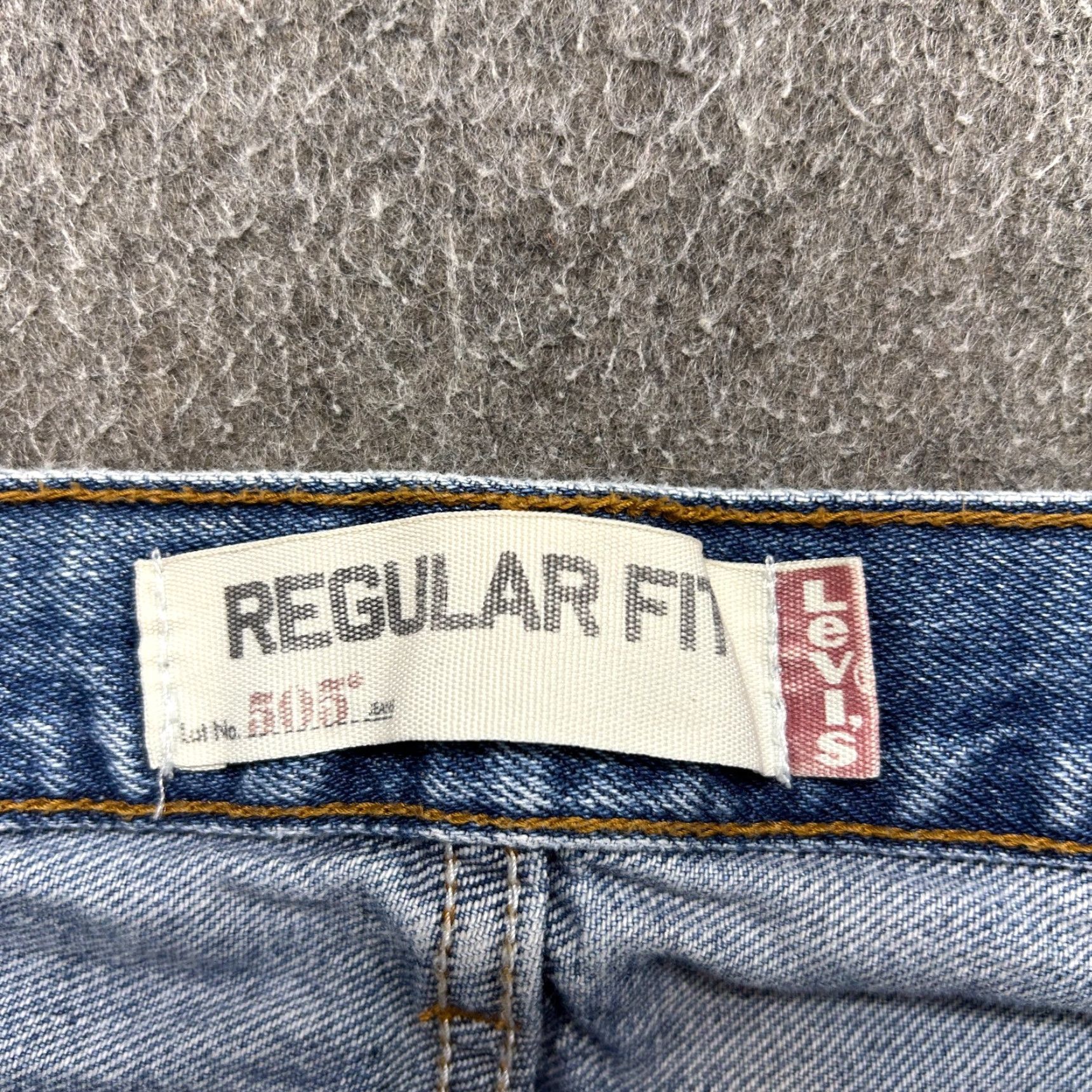 Levi's Levi's 505 Jeans Regular Men 34x30 Blue Medium Wash Cotton Denim Straight Size US 34 / EU 50 - 7 Thumbnail