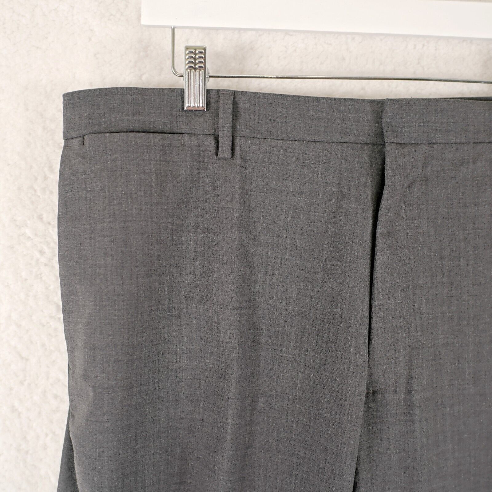Banana Republic Banana Republic Gray Wool Classic Fit Flat Front Mid Rise Dr Size 36R - 2 Thumbnail