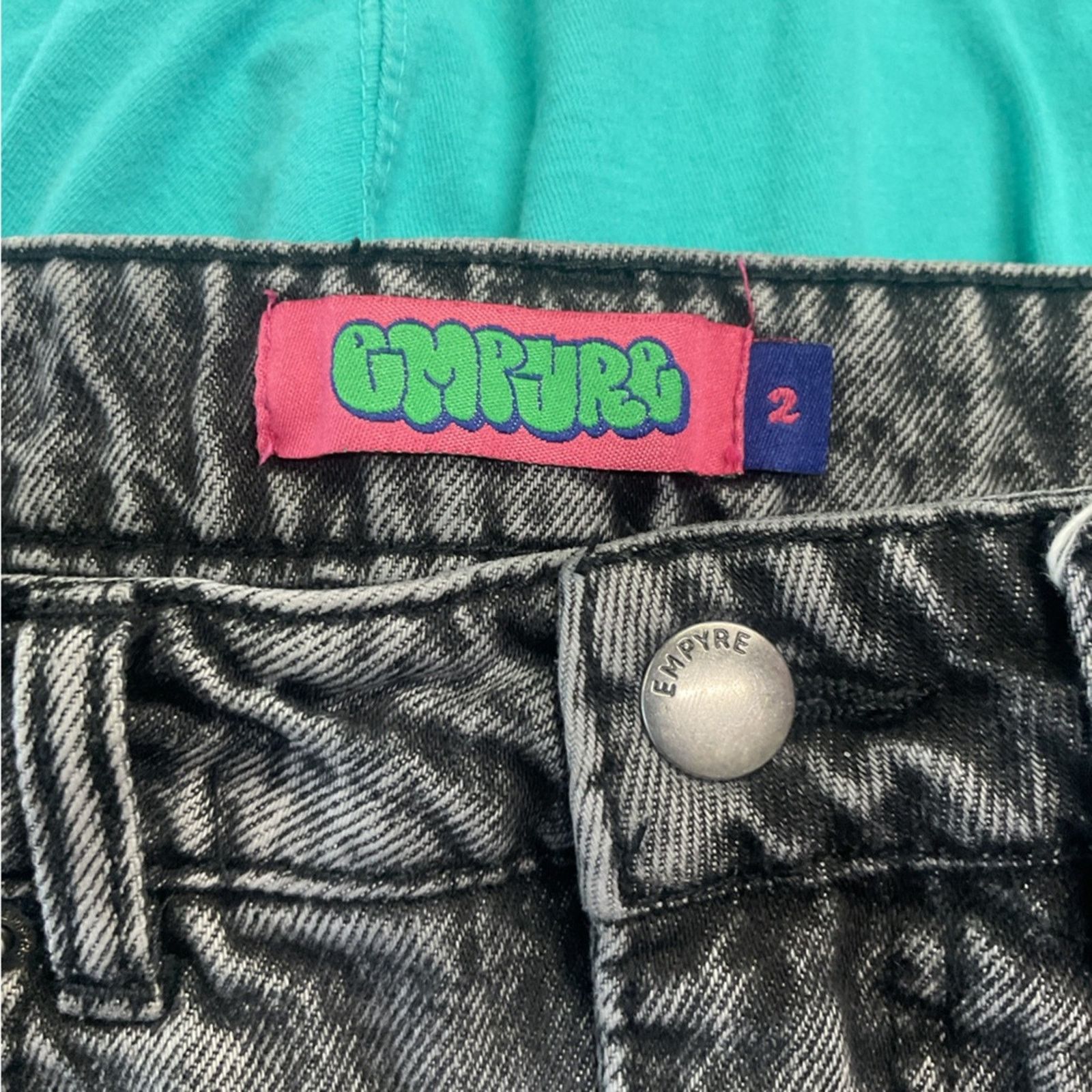 Vintage Empyre Grunge Bleach-Dye Skater Denim Shorts Size 29" - 3 Thumbnail