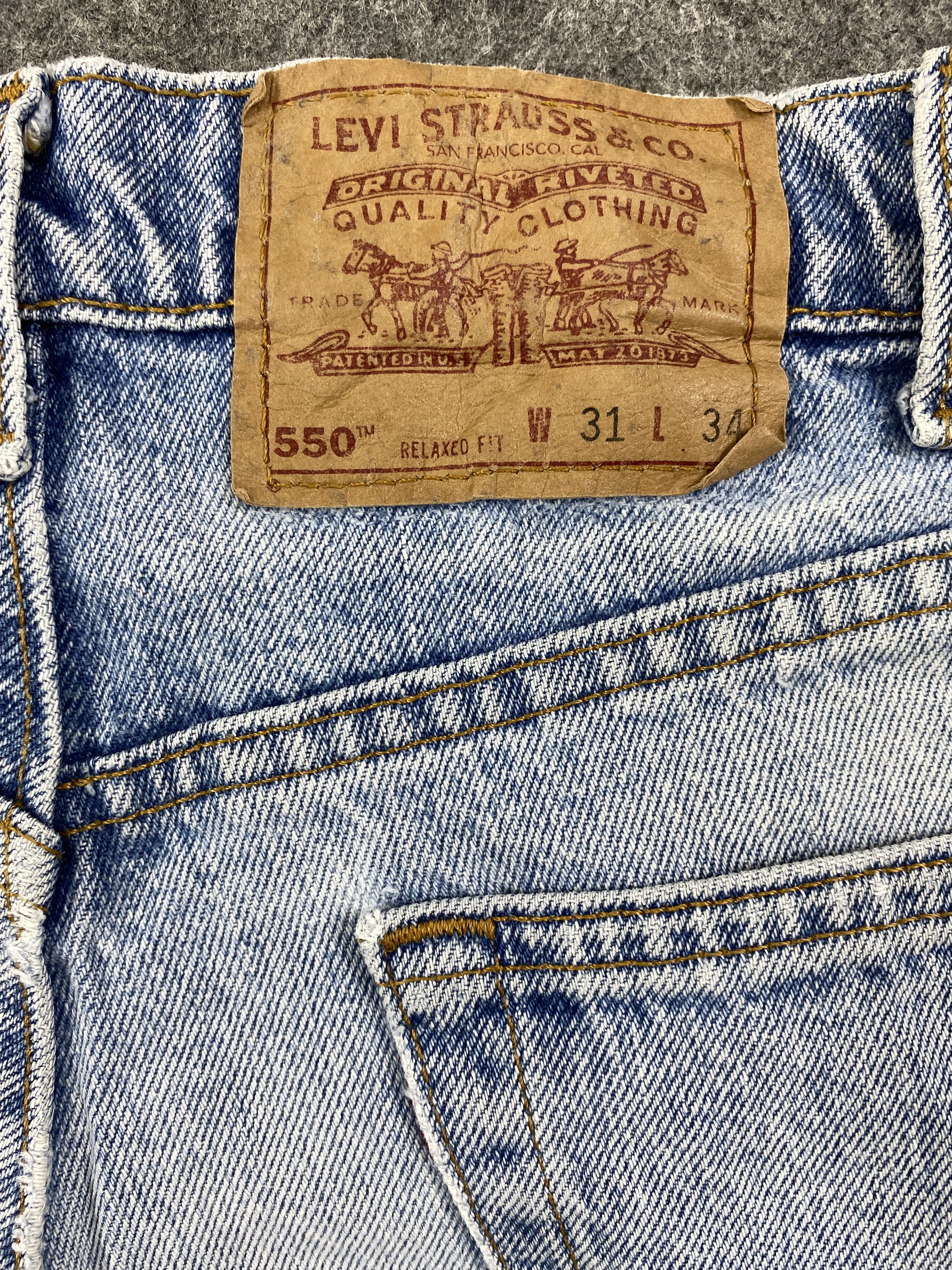 Japanese Brand 90's Light Blue Wash Vintage Levi's 550 USA 28x29.5 -JN1782 Size US 28 / EU 44 - 10 Thumbnail