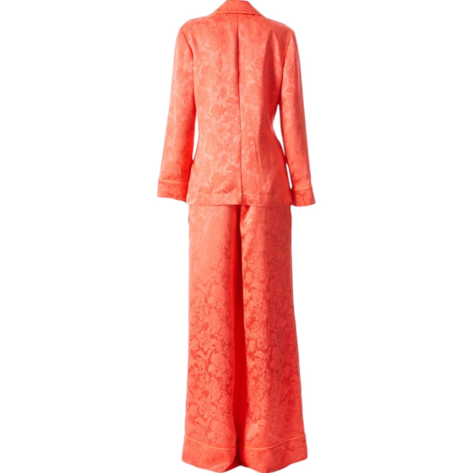 Alice + Olivia ALICE+OLIVIA Floral Embossed Sleep Jacket + Pajama Pants, S Size S / US 4 / IT 40 - 6 Thumbnail