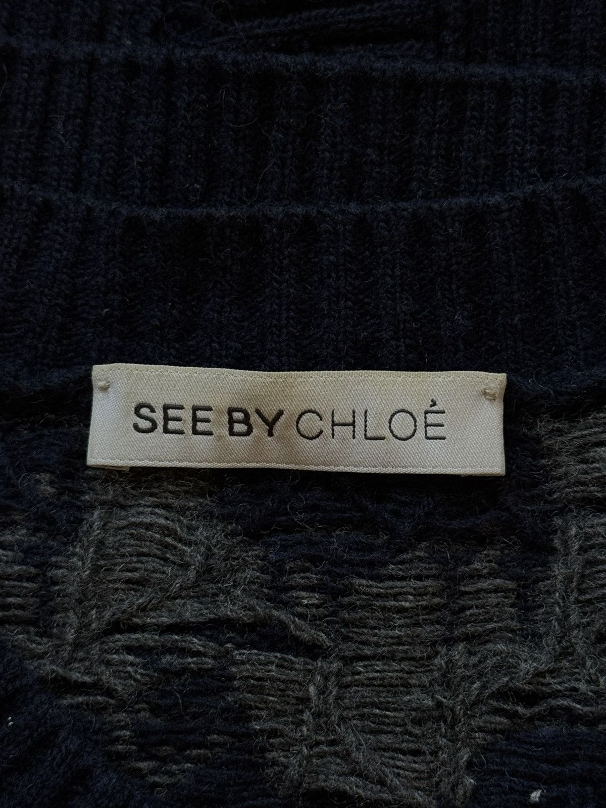 Chloe × Designer × See by Chloe See by Chloe sheep’s pattern wool cardigan sweater Size S / US 4 / IT 40 - 5 Thumbnail