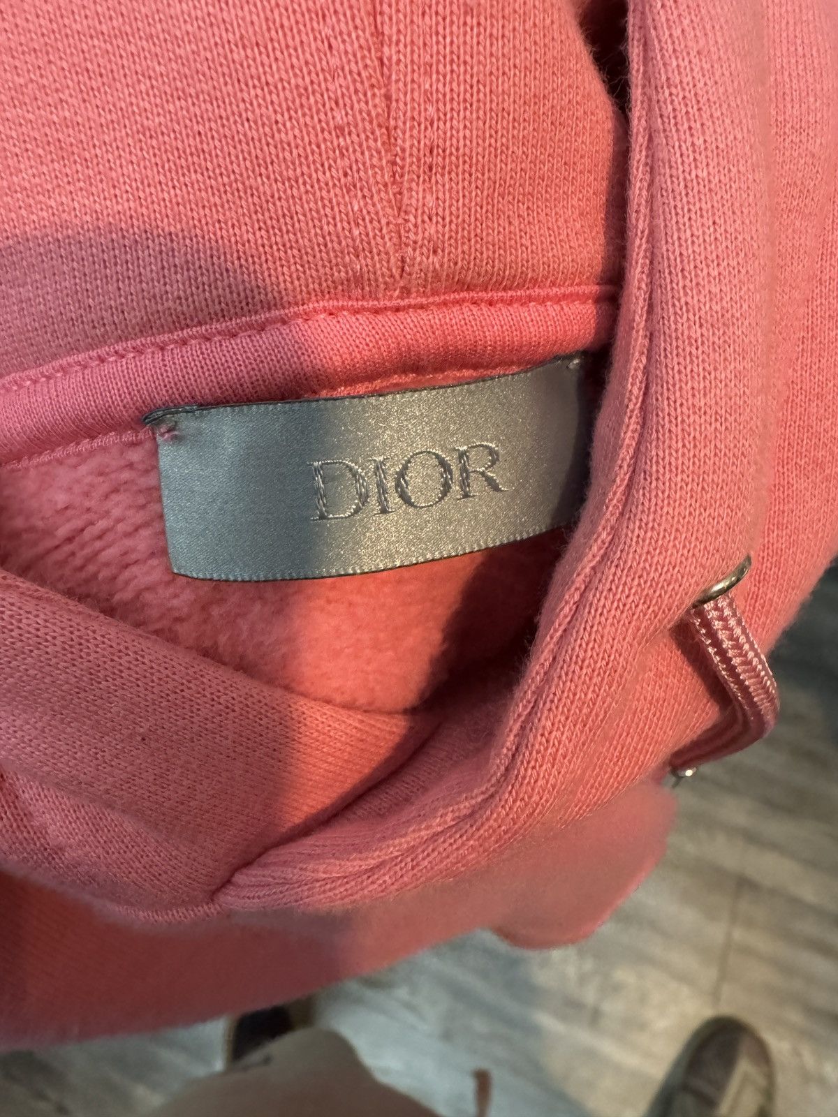 Dior Coral pink CD logo hoodie Size US M / EU 48-50 / 2 - 4 Thumbnail