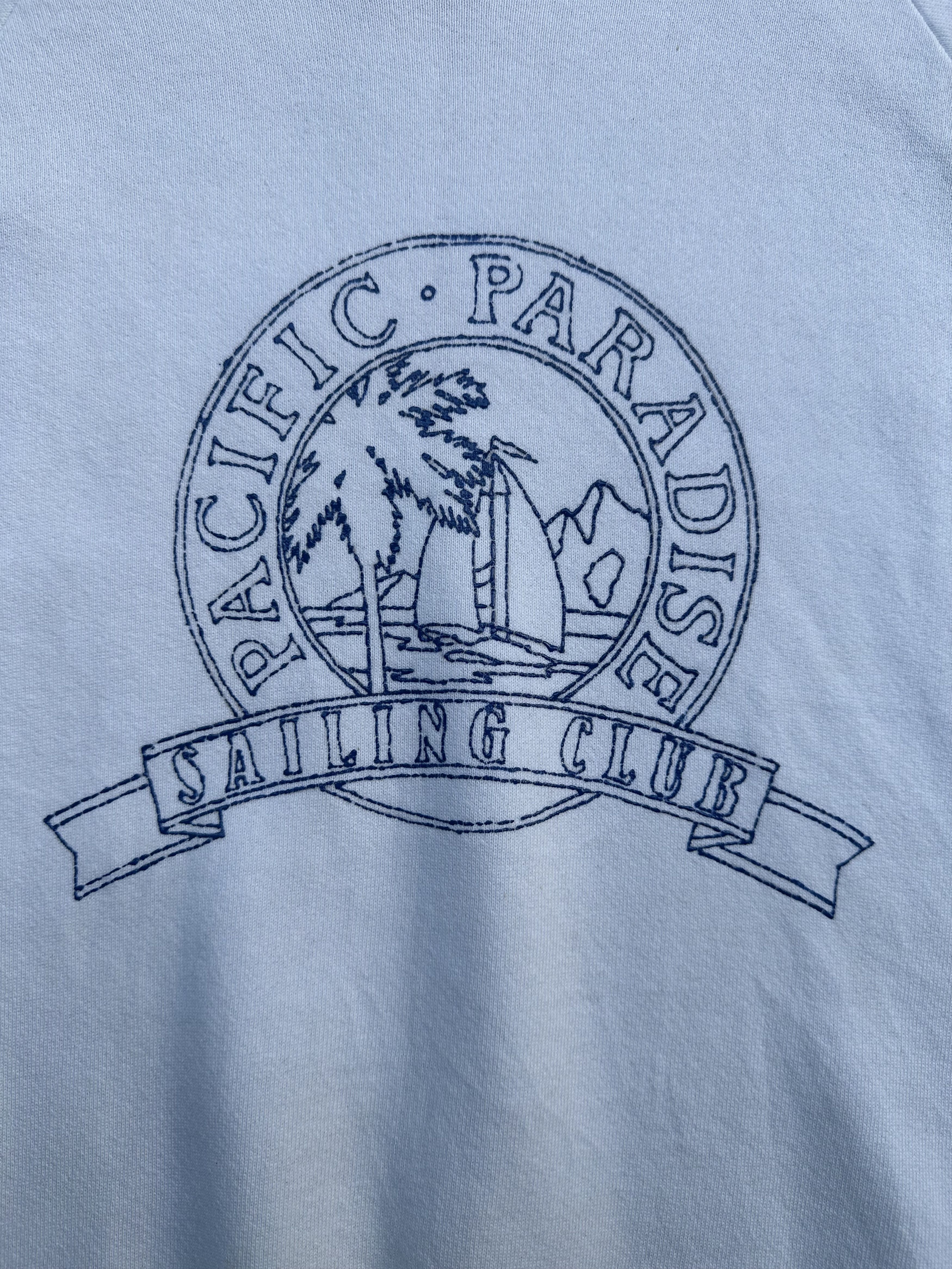 Fruit Of The Loom Vintage 80s Pacific Paradise Sailing Club Sweatshirt Size US XL / EU 56 / 4 - 3 Thumbnail
