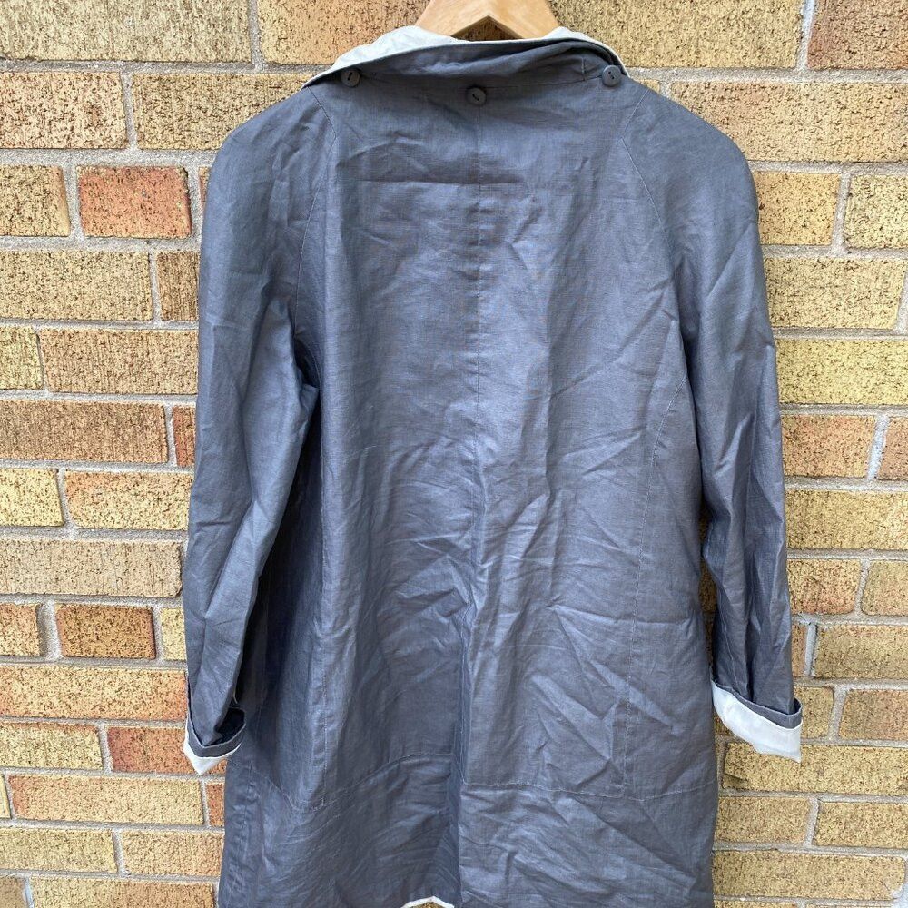 Nygard × Vintage Vintage 1998 Bianca Nygord Linen Shell Designer Jacket Gray Size M / US 6-8 / IT 42-44 - 7 Thumbnail