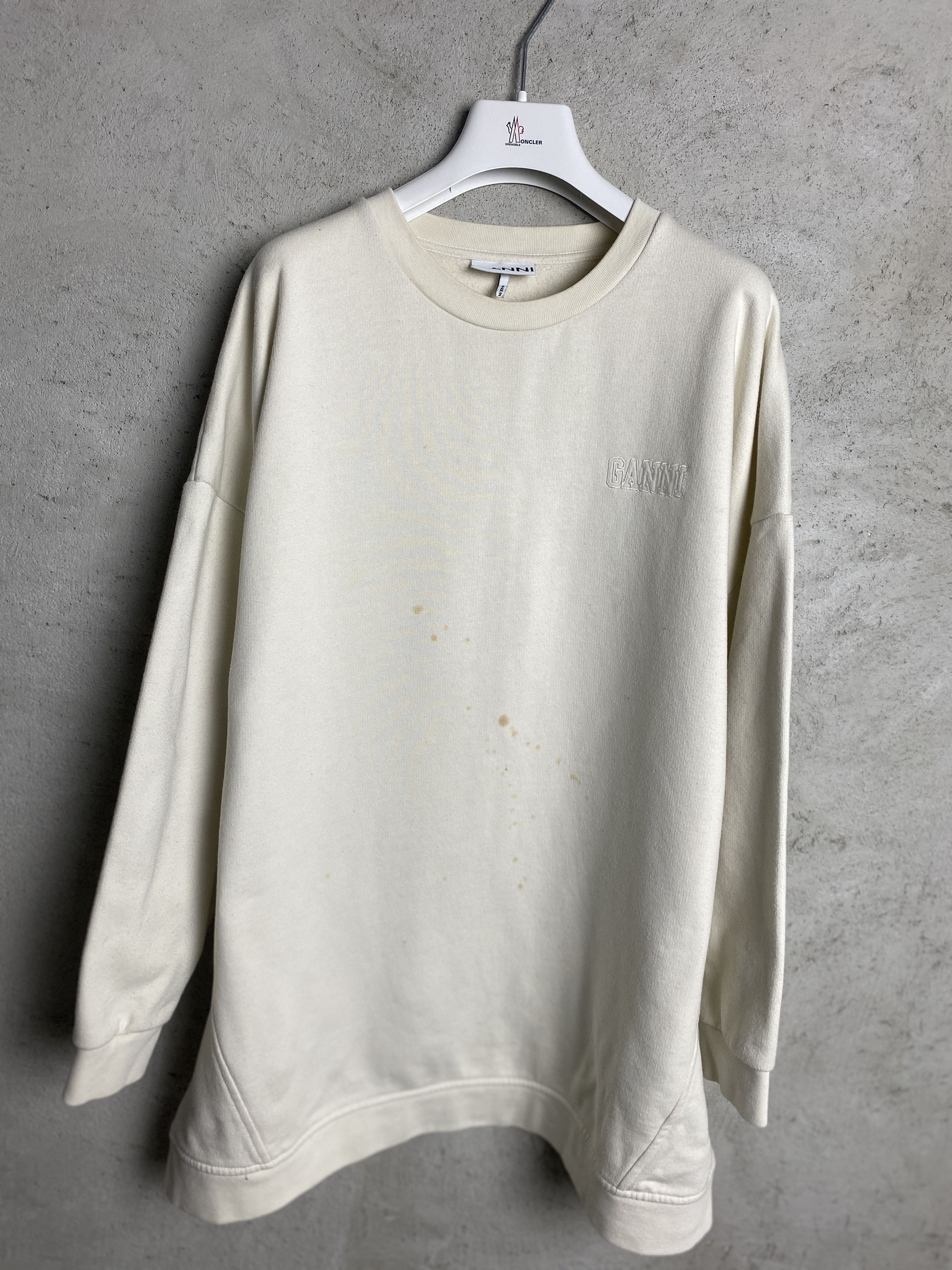 Ganni Ganni small logo crewneck sweatshirt casual tunic Size M / US 6-8 / IT 42-44 - 1 Thumbnail
