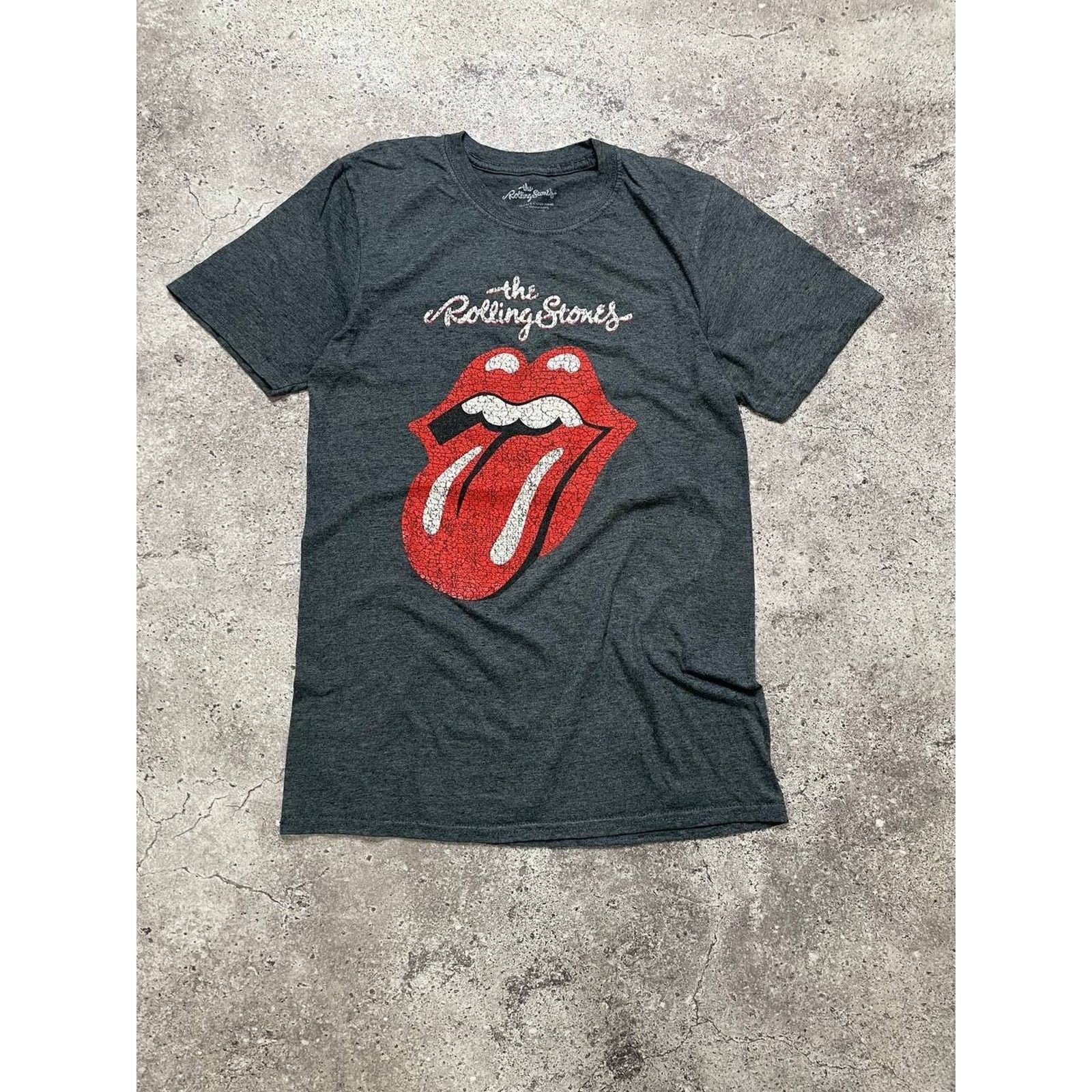 Band Tees Vintage The Rolling Stones Tongue Logo T-Shirt Gray Size S Size US S / EU 44-46 / 1 - 1 Thumbnail
