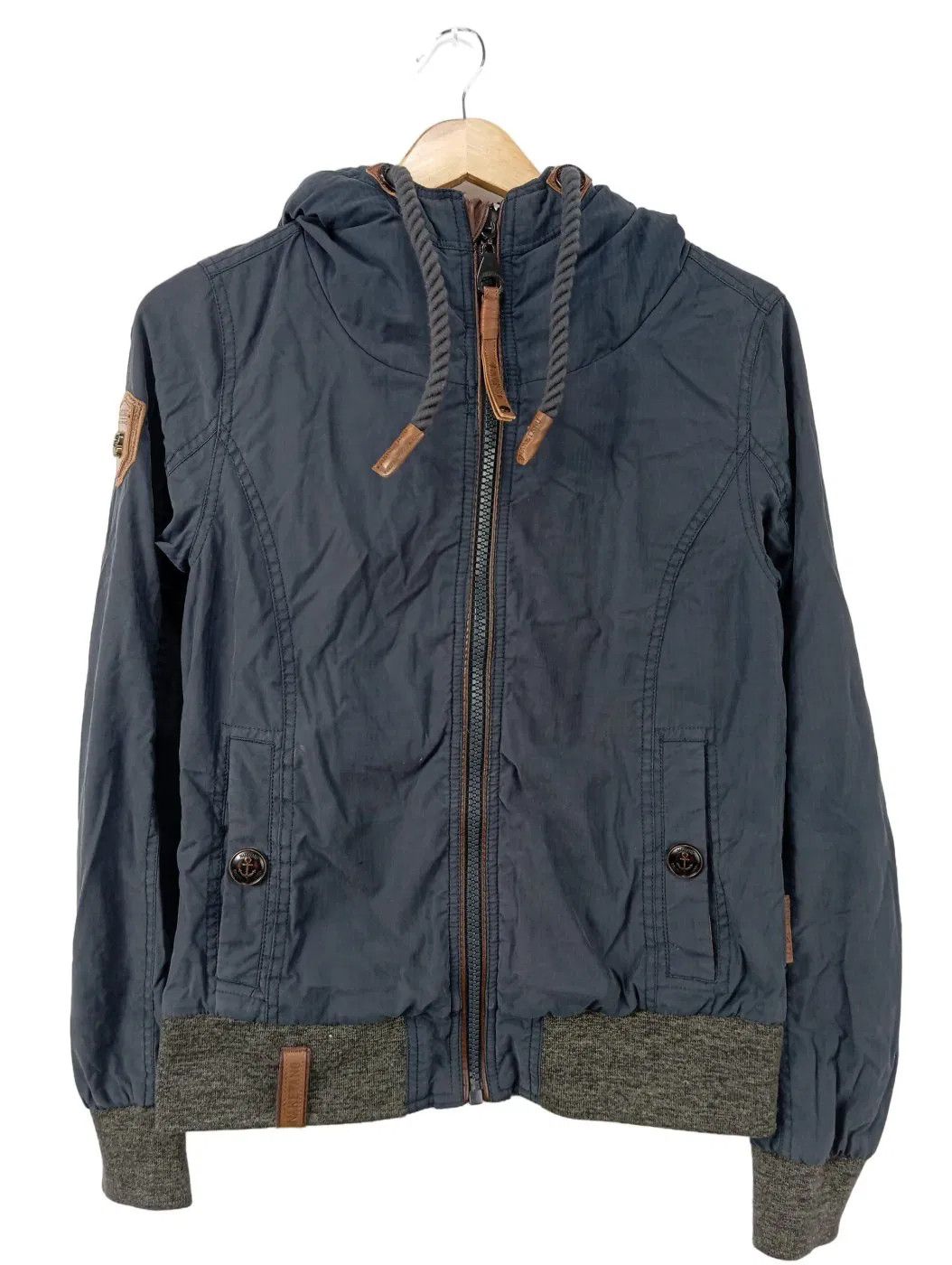 Naketano Naketano Women's Jacket Windbreaker Zip Top Blue color Size S / US 4 / IT 40 - 1 Thumbnail
