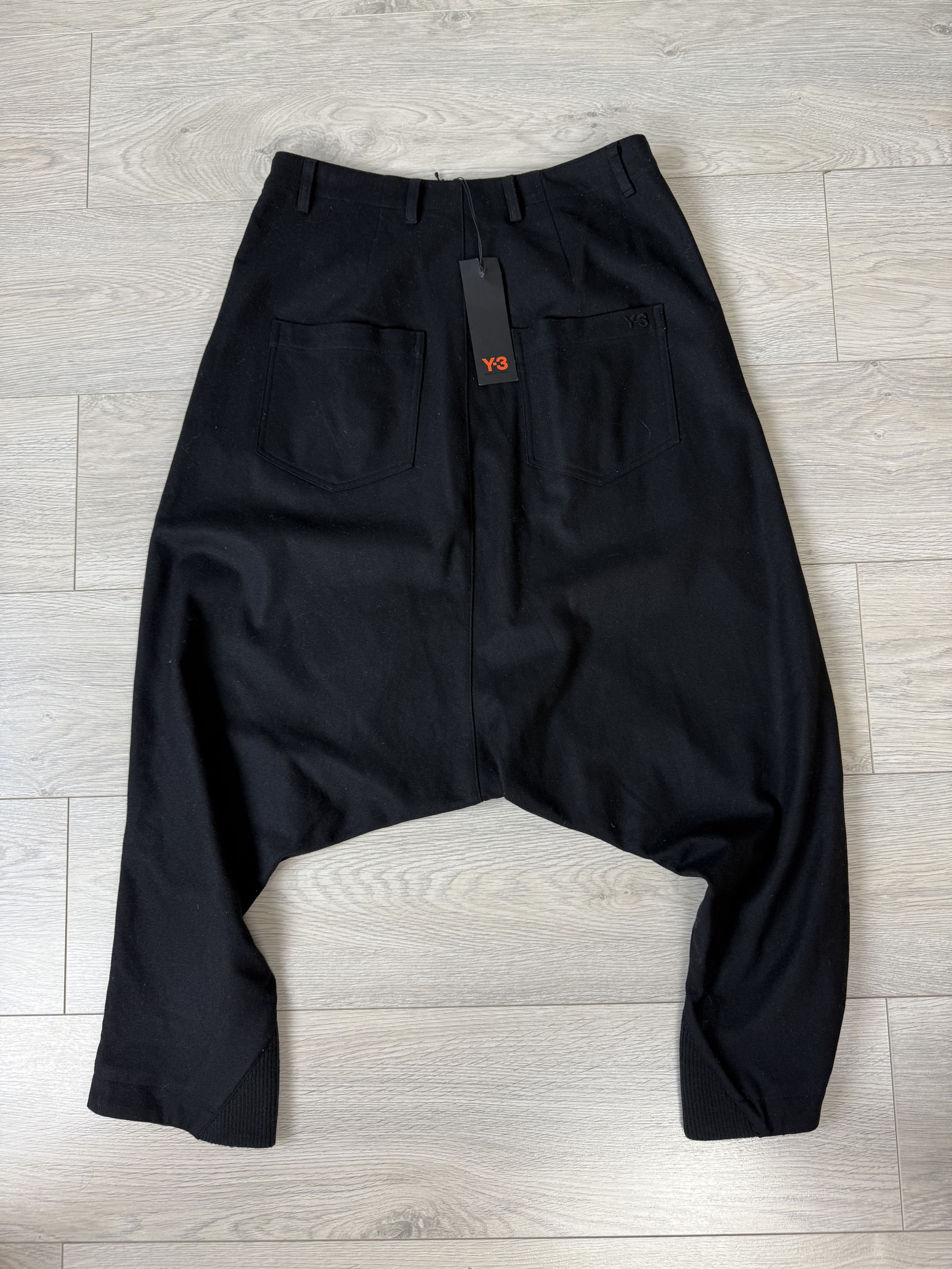 Y-3 Yohji Yamamoto Y-3 Dropped Wool Pants Size US 30 / EU 46 - 4 Thumbnail